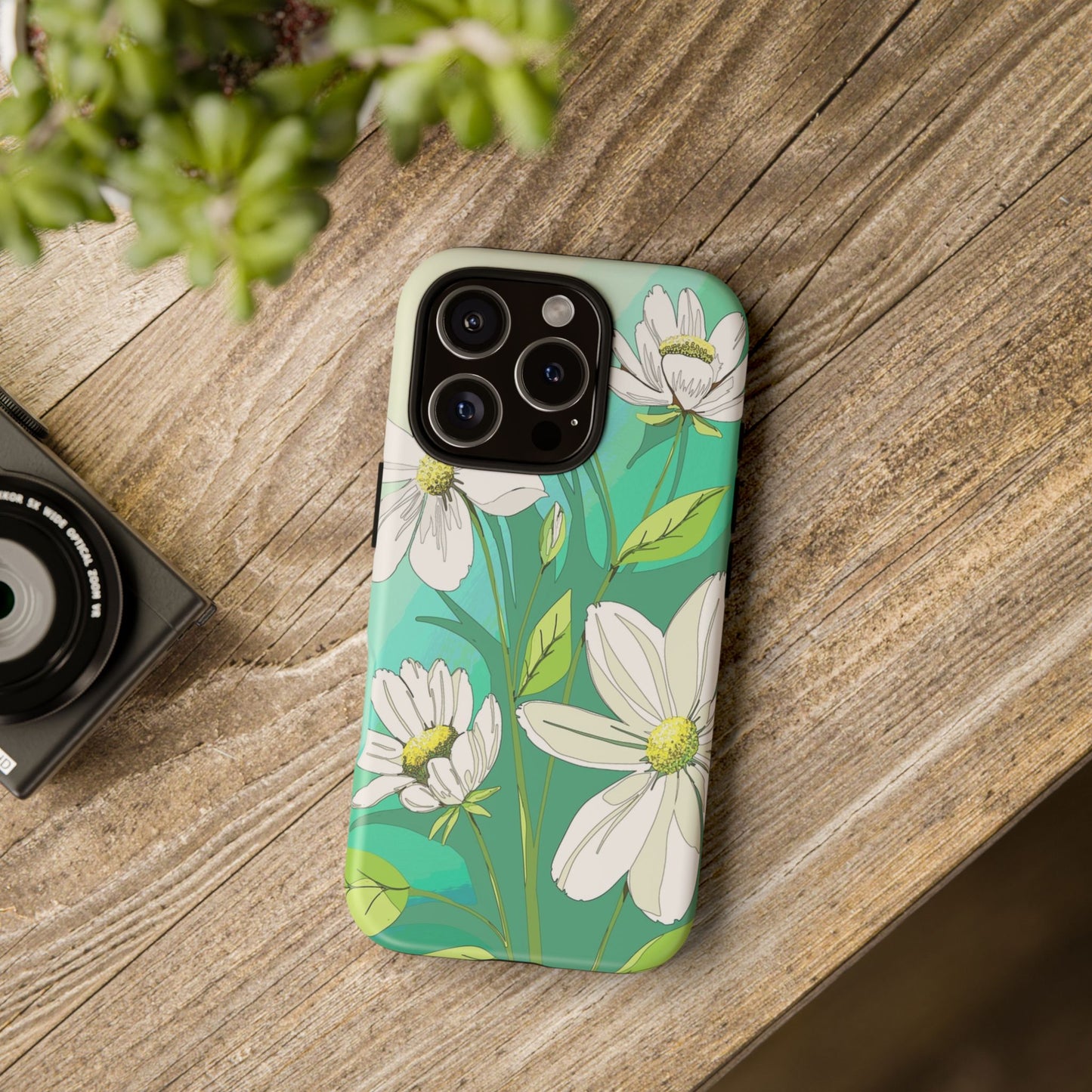 Floral Phone Case, Tough Cases, Flower Design, Nature Inspired, Eco-Friendly Cover, Unique Gift for Her, Spring Accessories
