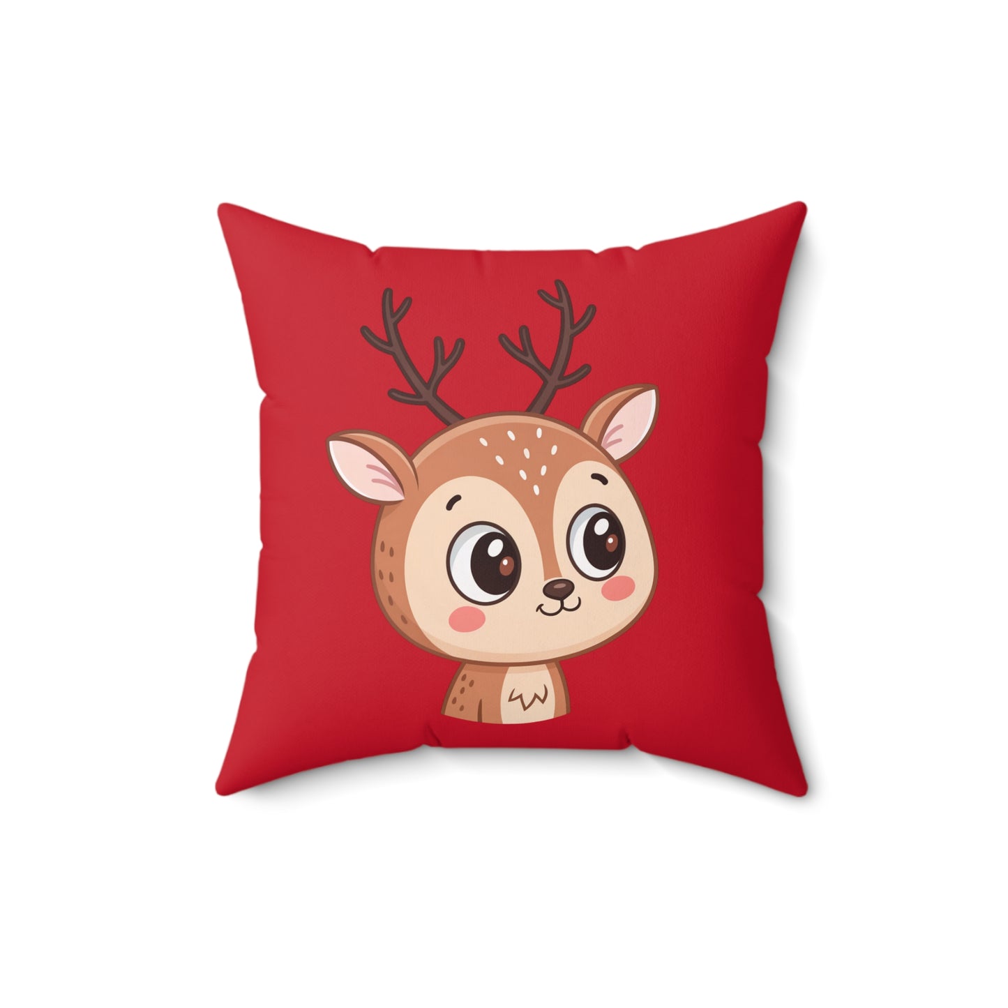 Adorable Reindeer Pillow, Cute Holiday Decor, Soft Accent Cushion, Cozy Christmas Gift, Festive Home Accessories, Kids Room Decoration