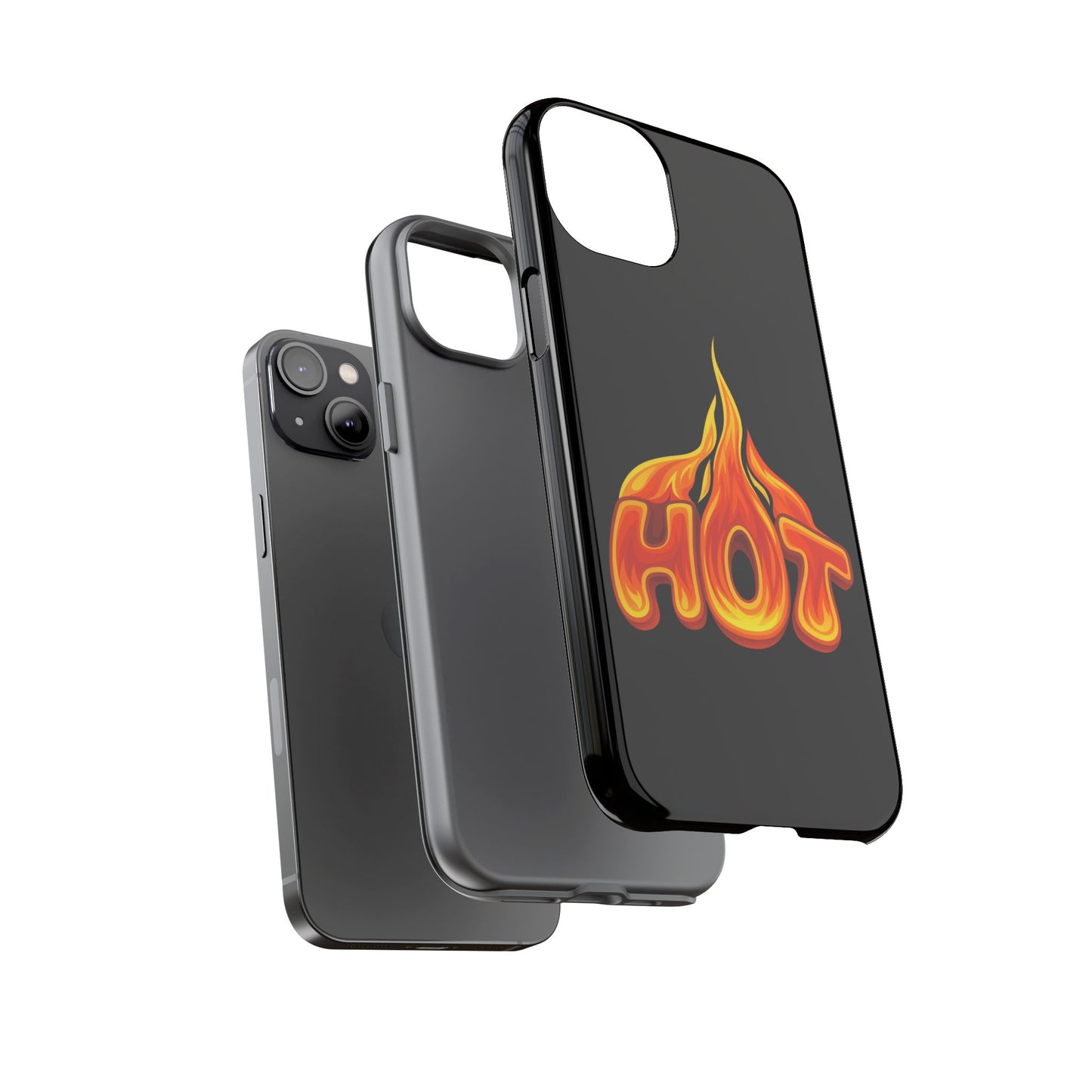 Stylish Phone Case, Hot Flames Design, Gift for Teens, Trendy Accessory, Protective Cover, Unique Phone Case