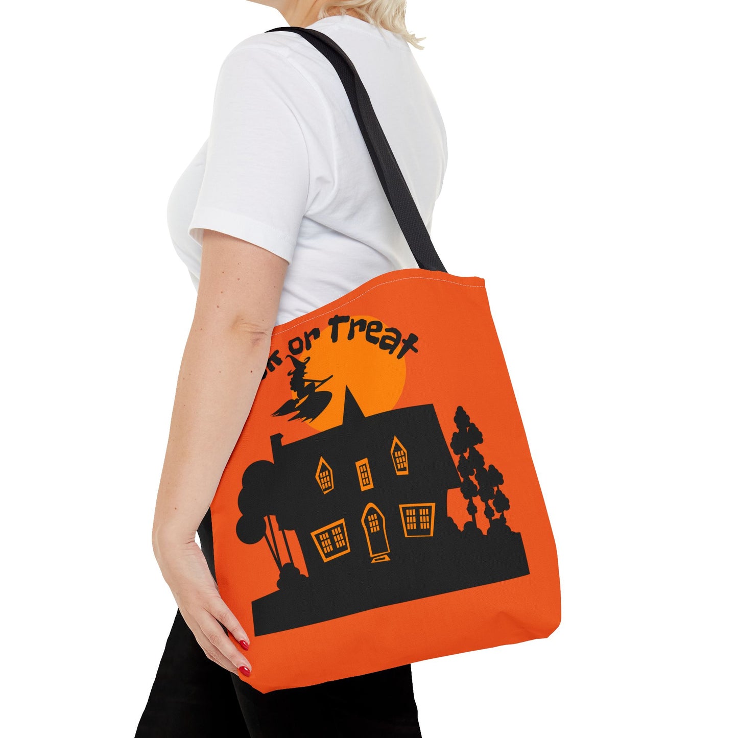 Halloween Tote Bag, Spooky Witch Design, Trick or Treat Bag, Fall Accessory, Seasonal Shopping Bag, Festival Gift