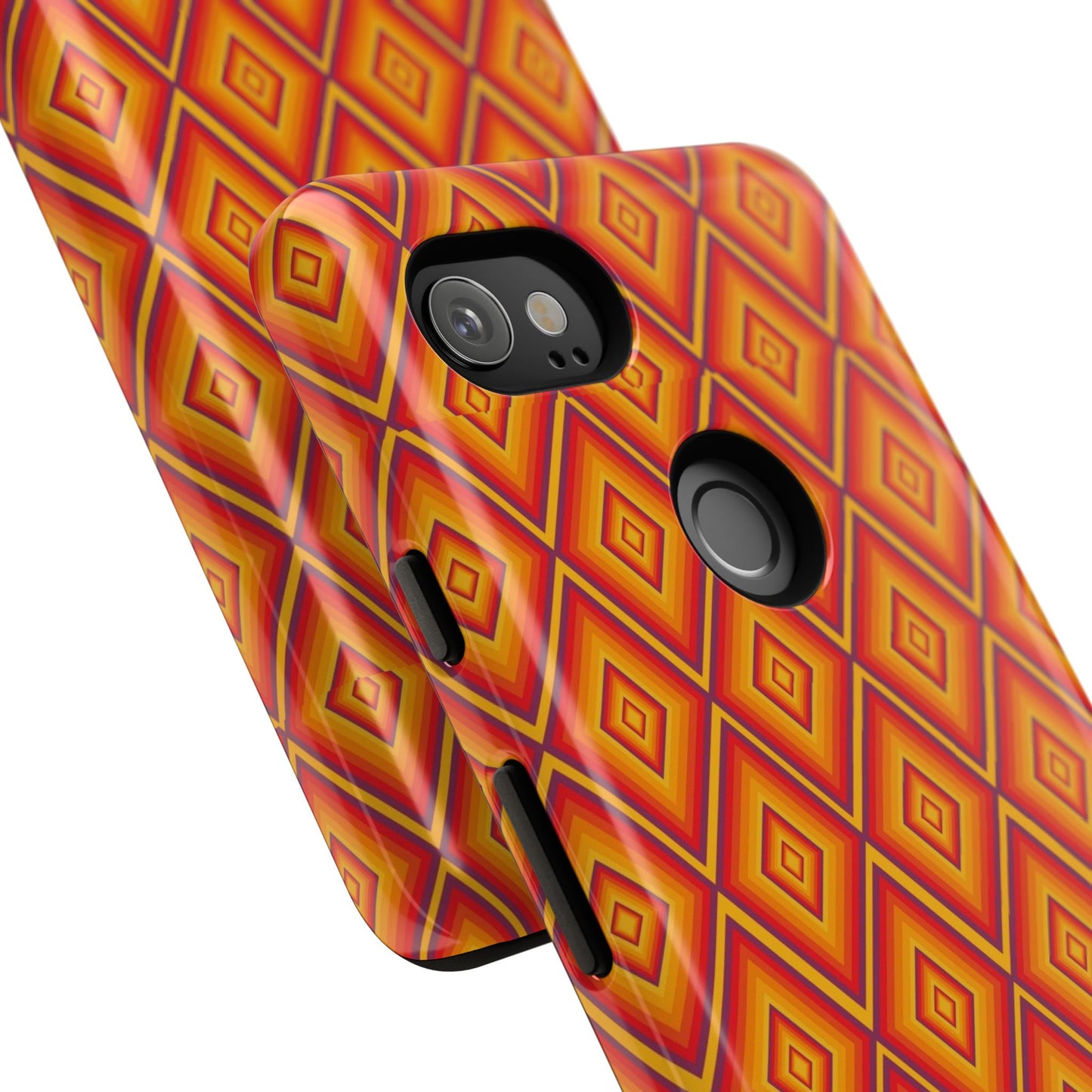 Geometric Phone Case, Tough Cases for Protection, Stylish Smartphone Cover, Vibrant Patterned Phone Accessory, Unique Gift Idea, [...]
