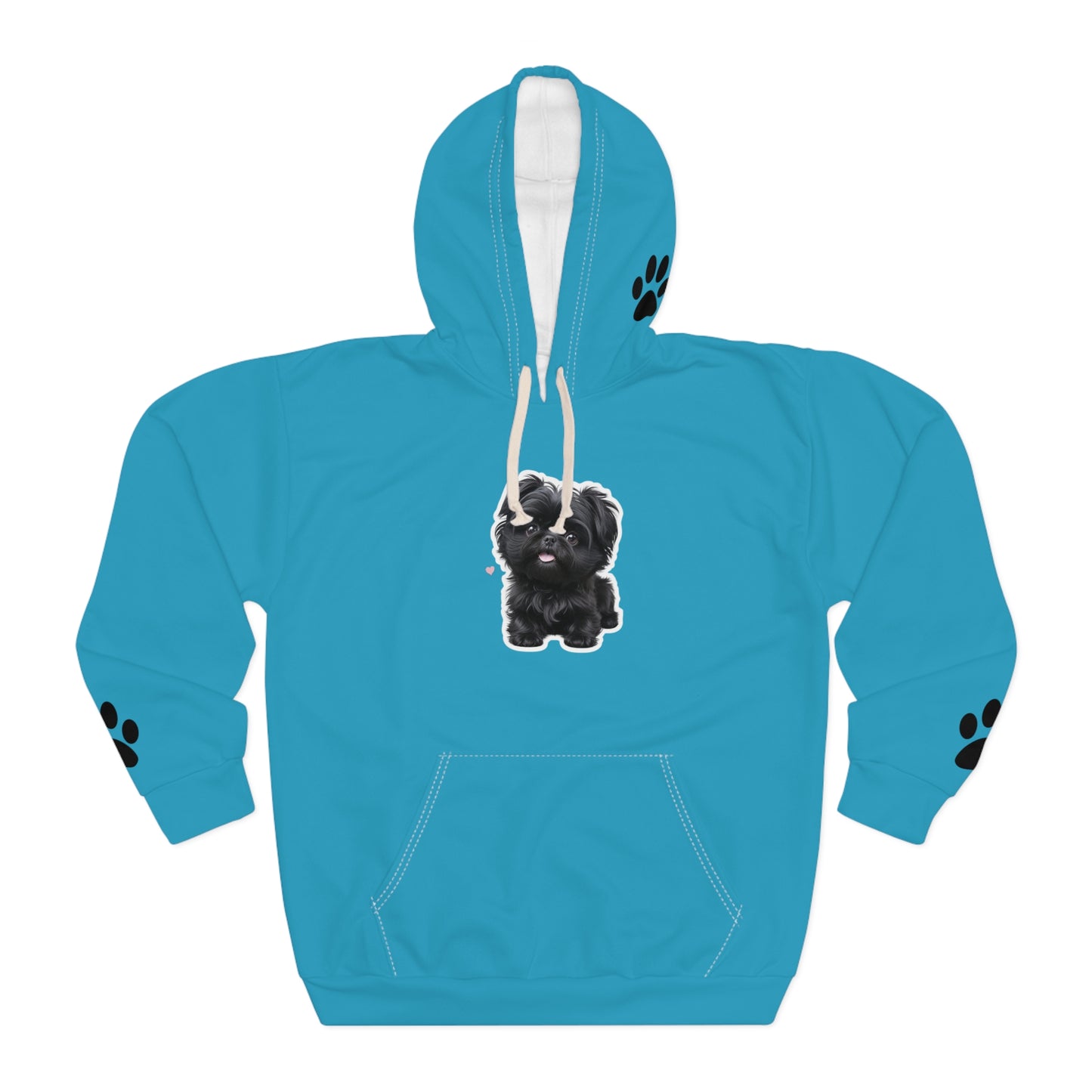 Cute Dog Print Unisex Pullover Hoodie, Cozy Pet Lover Gift, Ideal for Birthdays, Holidays, Casual Wear, Animal Hooded Sweatshirt