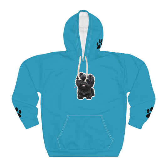 Cute Dog Print Unisex Pullover Hoodie, Cozy Pet Lover Gift, Ideal for Birthdays, Holidays, Casual Wear, Animal Hooded Sweatshirt