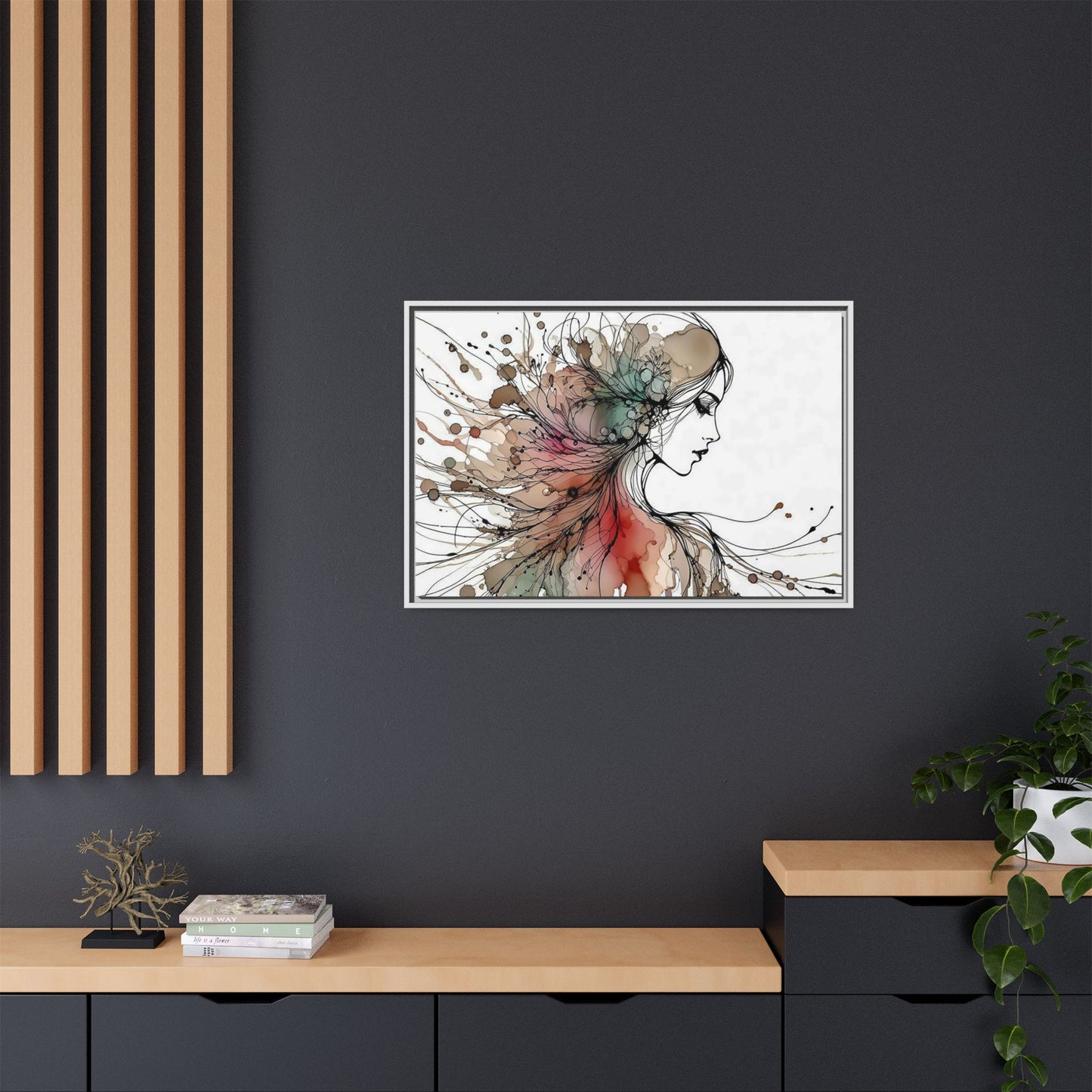 Matte Canvas, Framed (Multi-color) - Girl Whispers