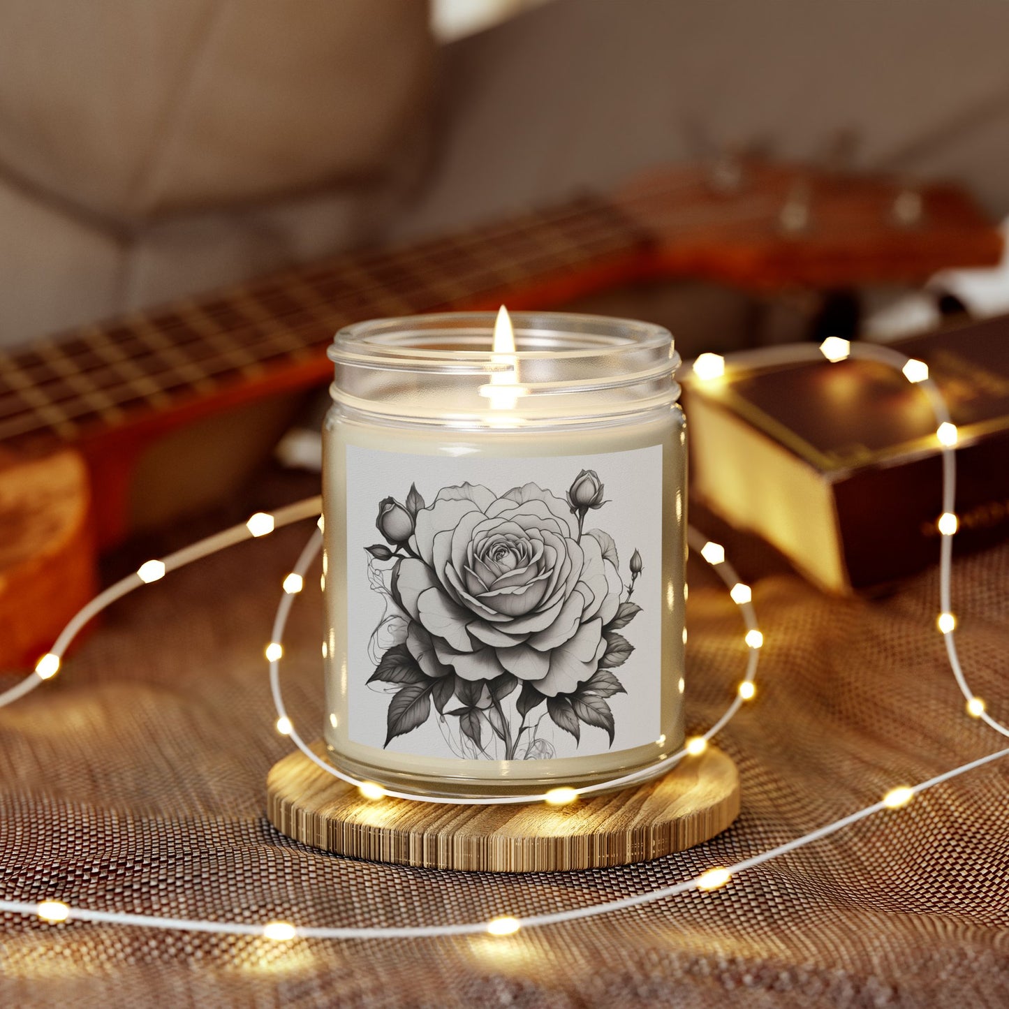 Rose Scented Candle - Coconut Apricot Wax, Relaxing Aromatherapy, Home Decor, Gifts for Her, Eco-friendly Candle