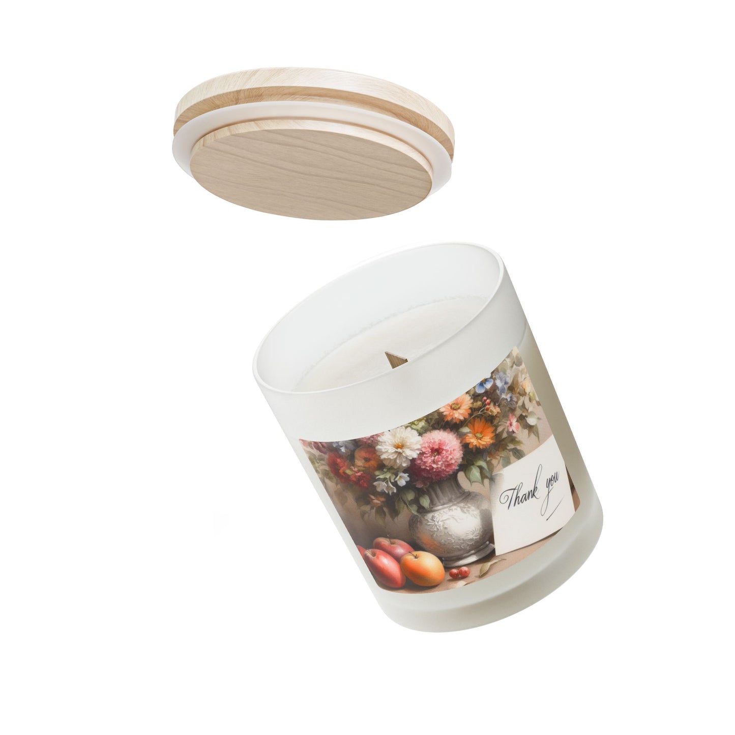 Frosted Glass Candle, 11oz