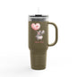 Cute Hippo Good Vibes Insulated Travel Mug | 40oz | Fun Drinkware | Perfect for Travel, Gifts, Picnic, or Daily Use