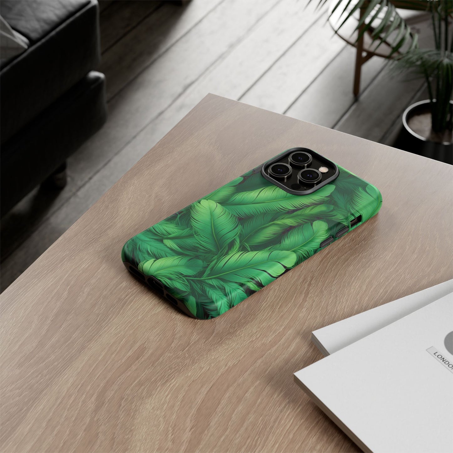 Tough Cases - Tropical Leaf Phone Case, Nature-inspired, Phone Accessory, Gift for Her, Jungle Theme, Eco-Friendly