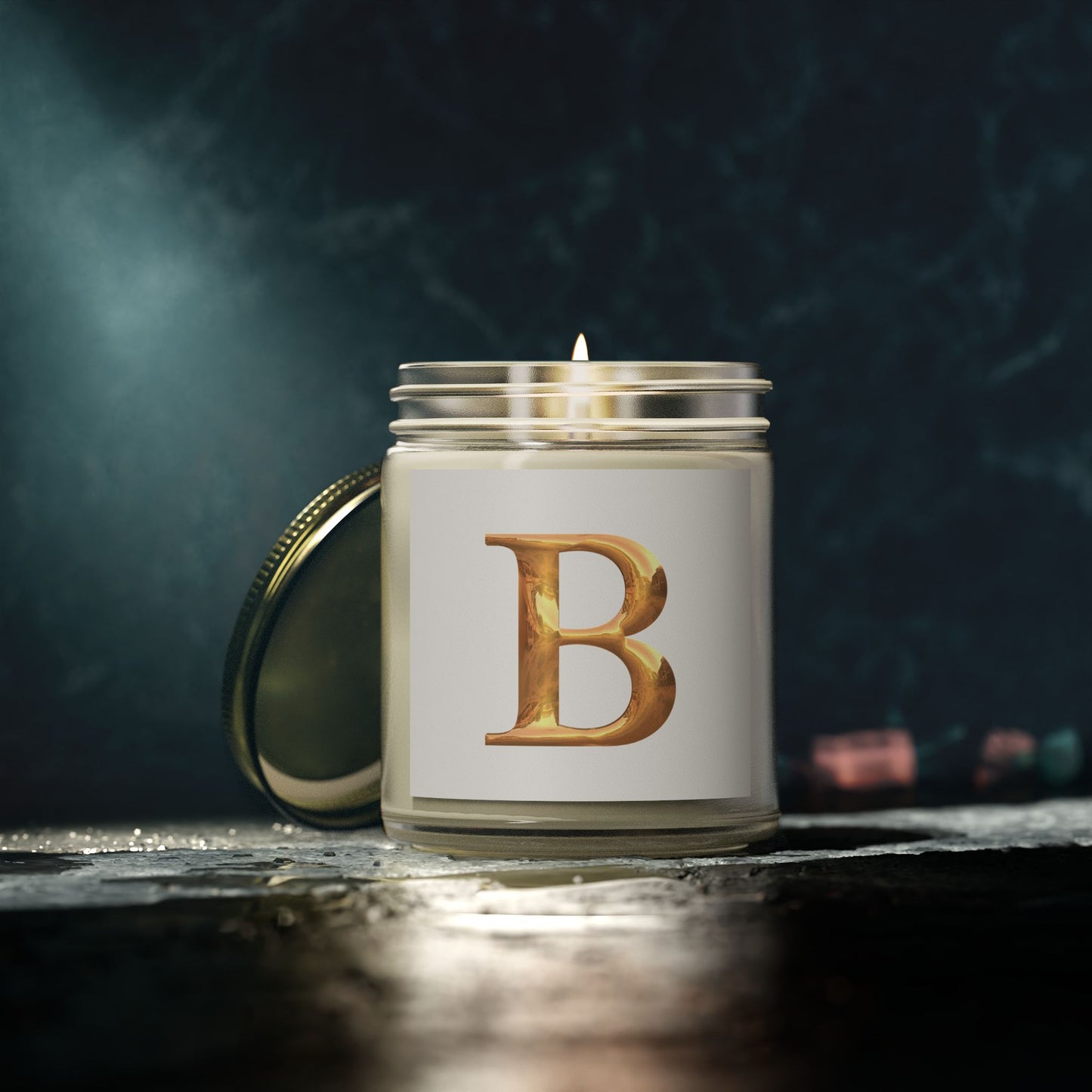 Scented Candle: Personalized Luxury Candle Gift Letter B