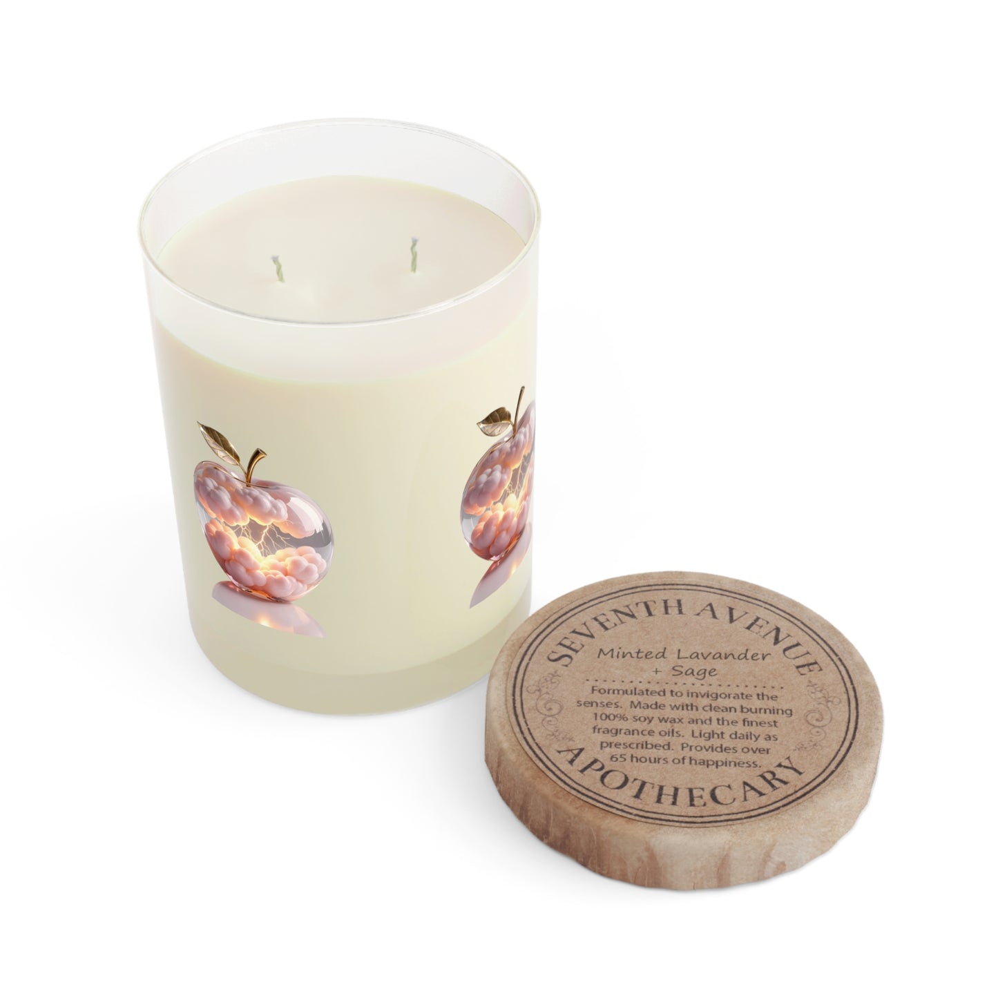 Apple Cloud Scented Candle - Cozy Atmosphere, Relaxing Gift for Home, Aromatherapy Decor, Fall & Winter Fragrance