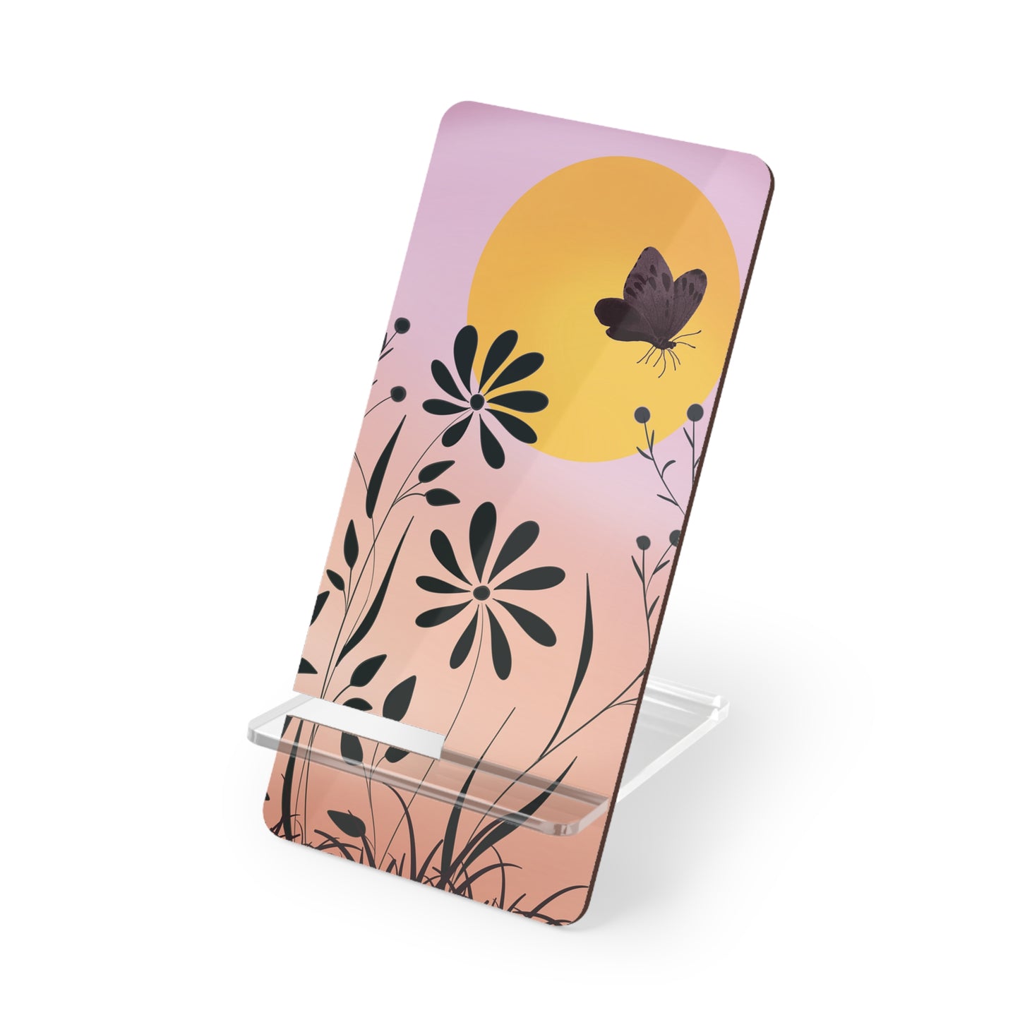 Butterfly Floral Mobile Display Stand, Phone Holder, Desk Organizer, Gift for Nature Lovers, Butterfly Décor, Cute Phone Accessory