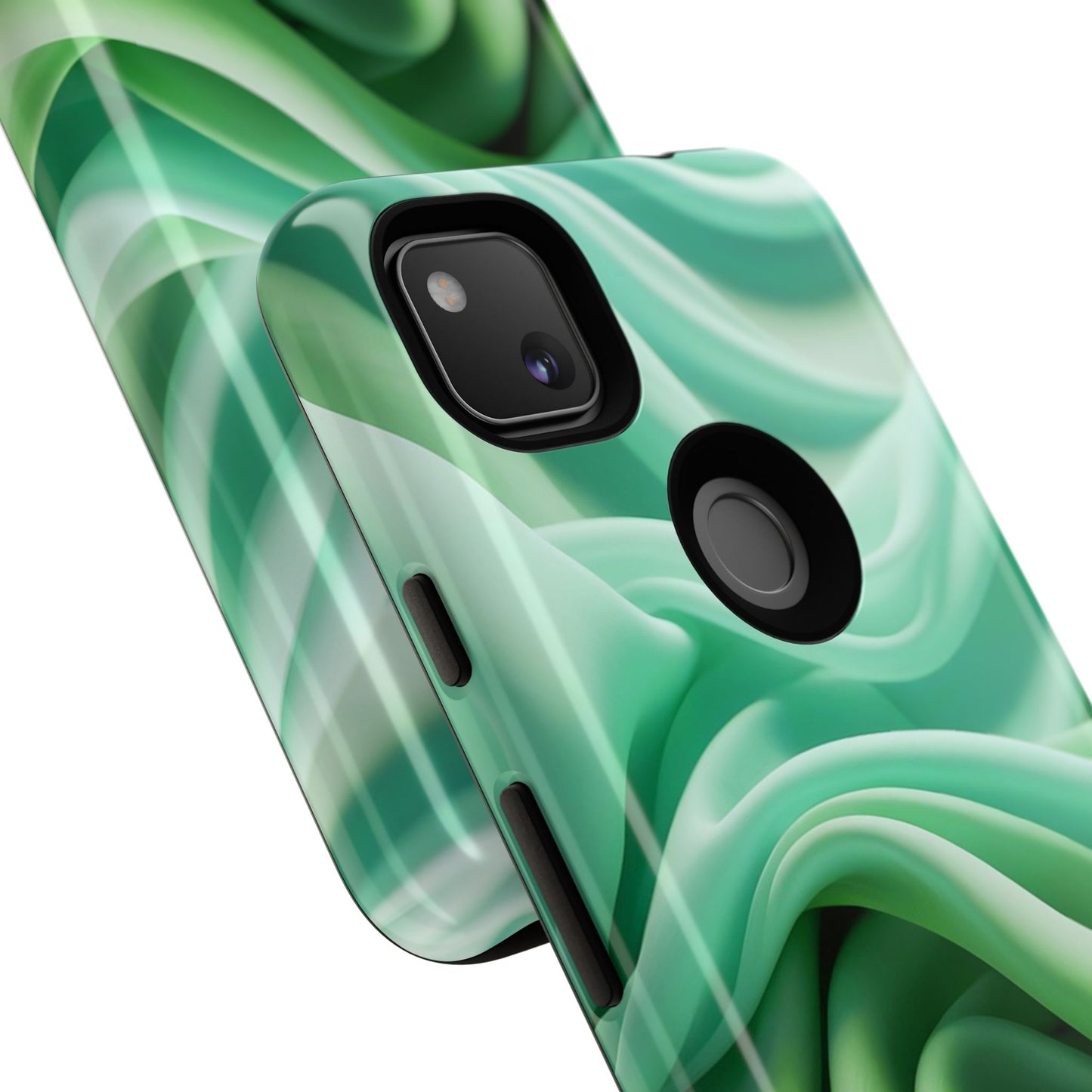 Stylish Phone Case, Tough Case, Green Abstract Design, Cell Phone Cover, Unique Gift, Trendy Accessory