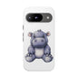 Cute Hippo Phone Case, Unique Tough Cases, Animal Lover Gift, Cute Animal Design, Baby Animal Phone Accessory