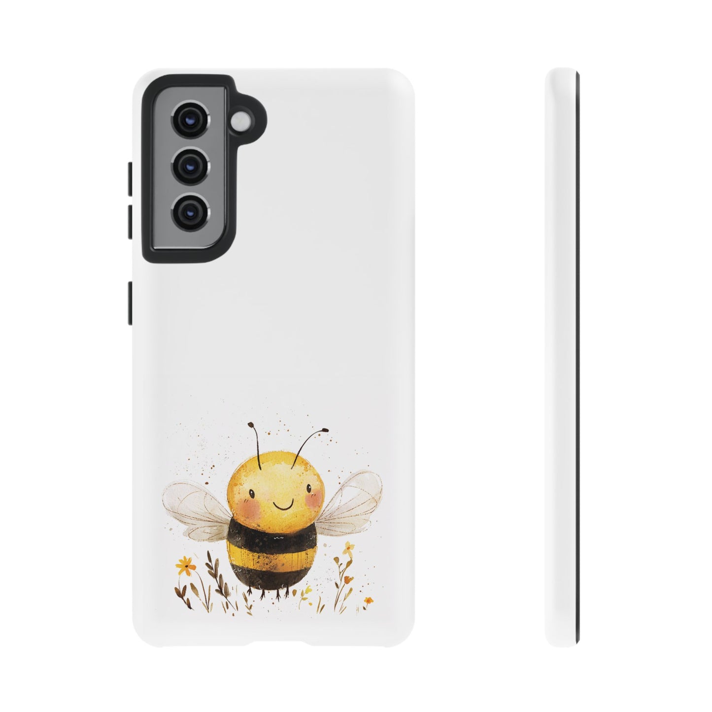 Bee Phone Case, Cute Bee Design, Tough Phone Cover, Gift for Nature Lovers, Floral Bee Mobile Case, Bee-themed Accessory