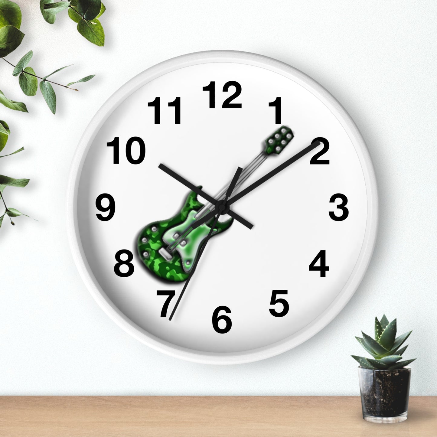 Guitar Wall Clock - Musicians Gift, Home Decor, Music Room Accessory, Timeless Instrument Art, Unique Bedroom Decor