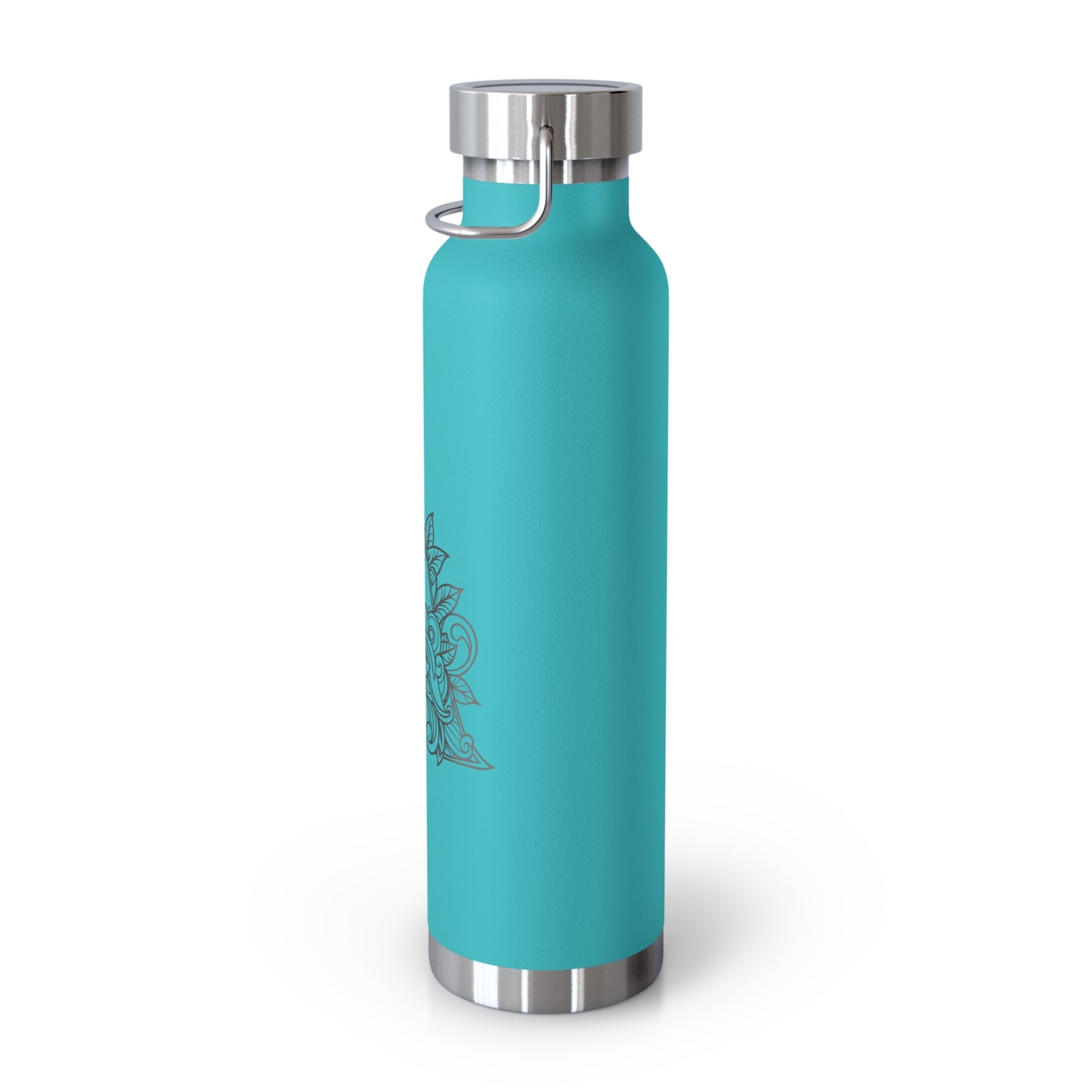 Boho Art Cold Drink Tumbler- Letter A, Personalized Water Bottle, Yoga Gift, Stylish Insulated Flask