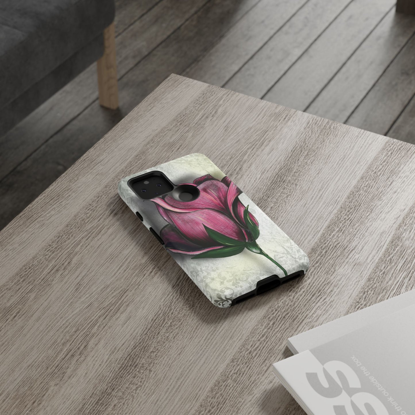 Rose Phone Case – Tough Cases, Floral Phone Cover, Gift for Her, Minimalist Design, Nature Lover's Accessory, Birthday Gift Idea