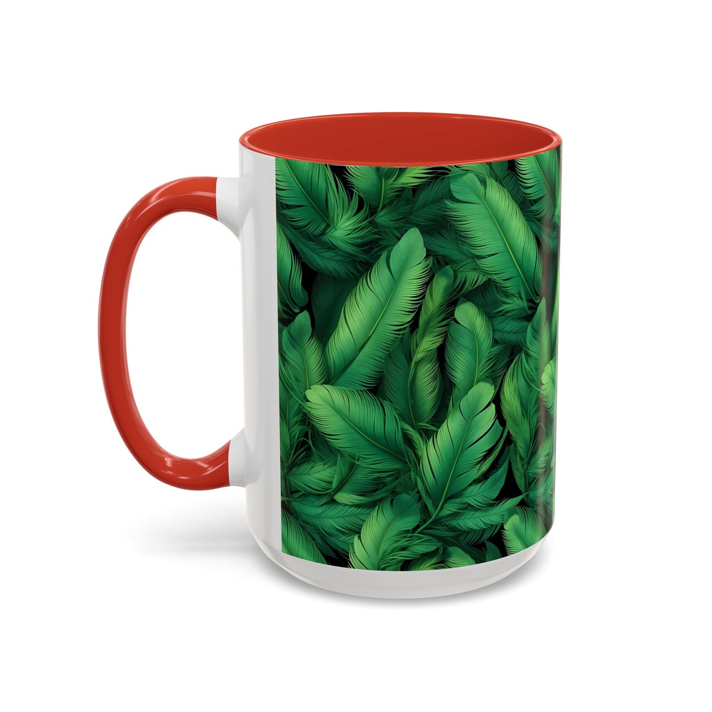 Tropical Leaf Coffee Mug - Green Botanical Drinkware, Ideal Gift for Nature Lovers, Home Decor, Tropical Theme, Eco-Friendly Beverage