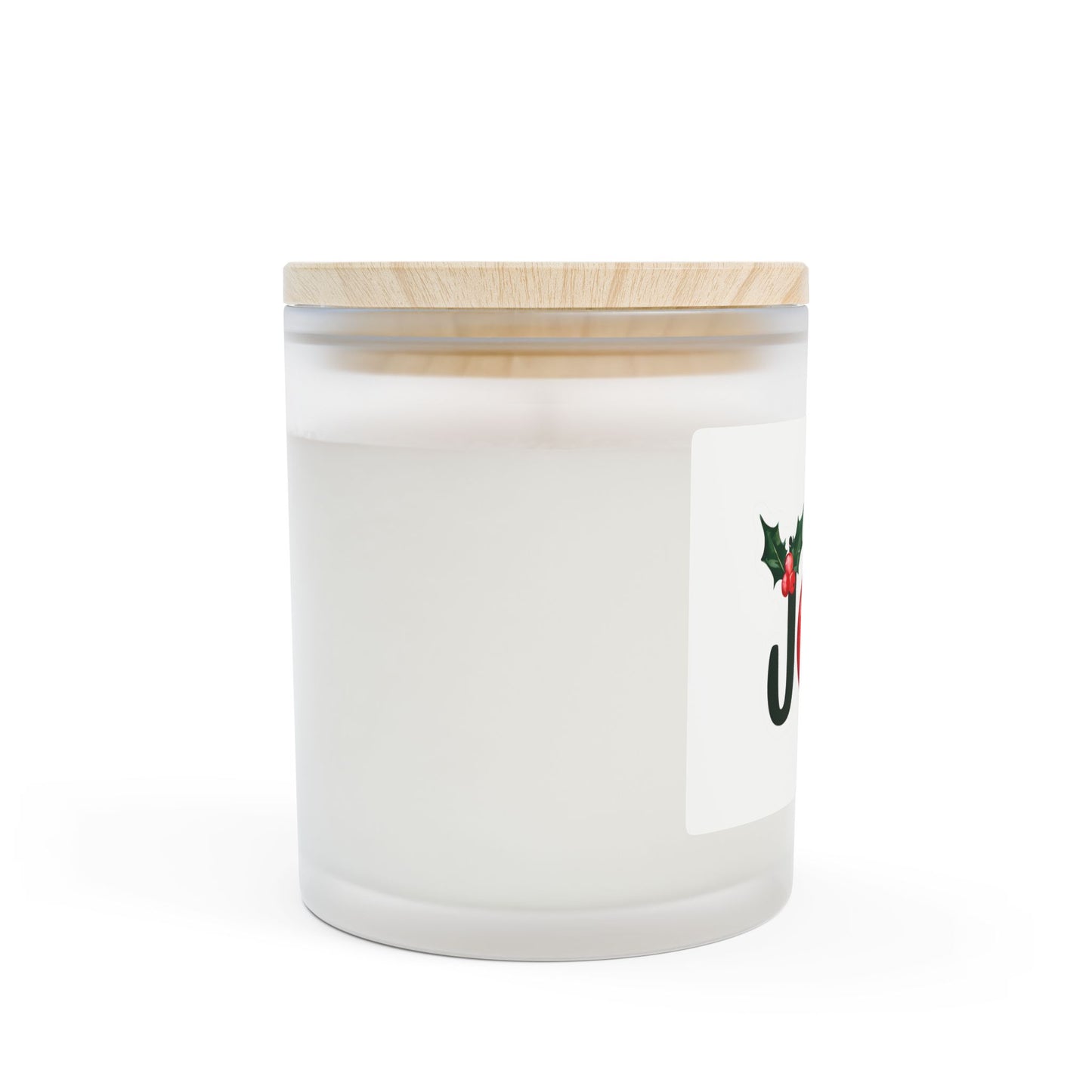 Joyful Holiday Candle - 11oz Frosted Glass Christmas Candle