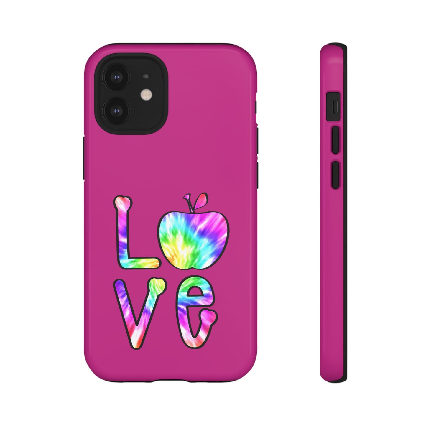 Colorful Love Phone Case, Tough Cases for iPhone, Cute Phone Accessory, Gift for Her, Summer Vibe Phone Cover