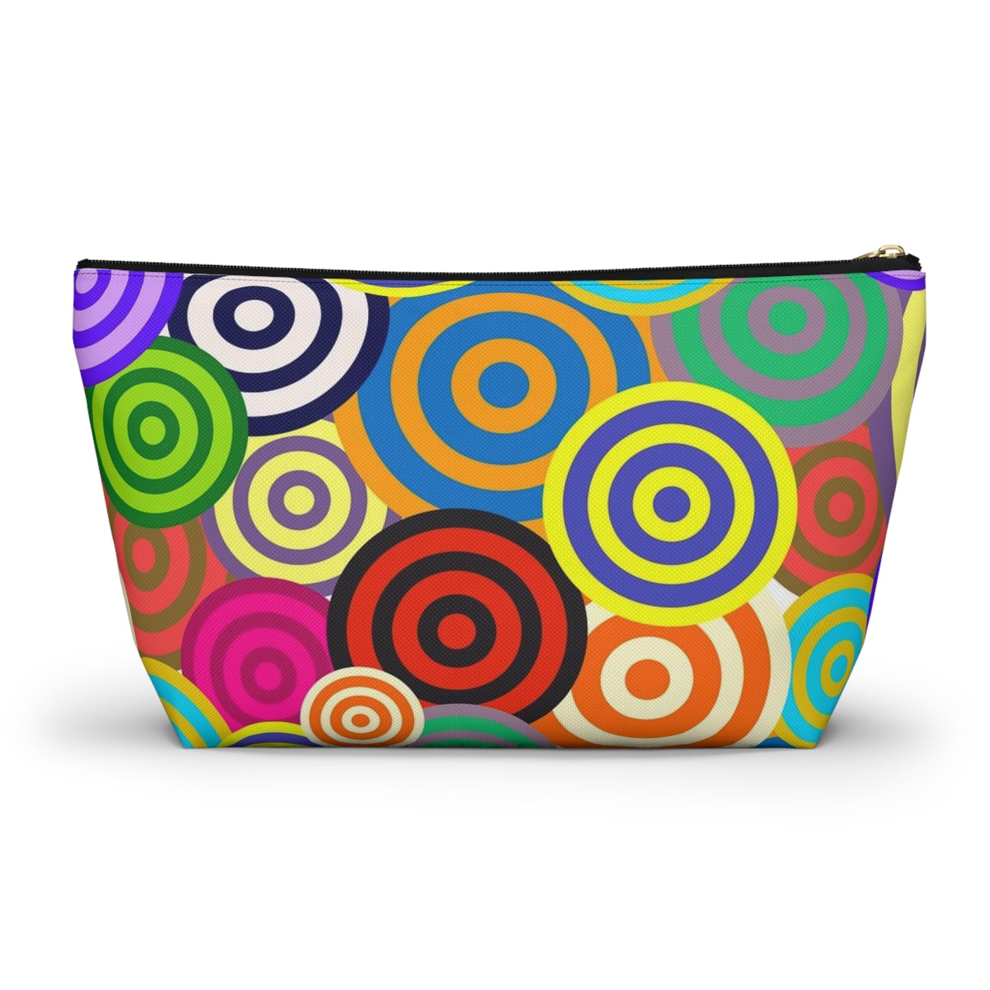 Colorful Circle Accessory Pouch | Cosmetic Bag, Makeup Organizer, Travel Pouch, Fun Gift, Party Favor
