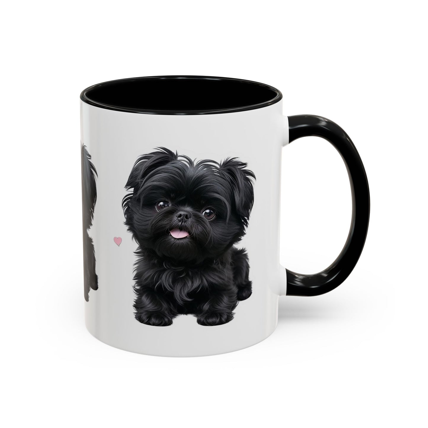 Cute Pug Accent Coffee Mug, Pet Lover Gift, Coffee Cup, Dog Mom Mug, Black Dog Ceramic Mug
