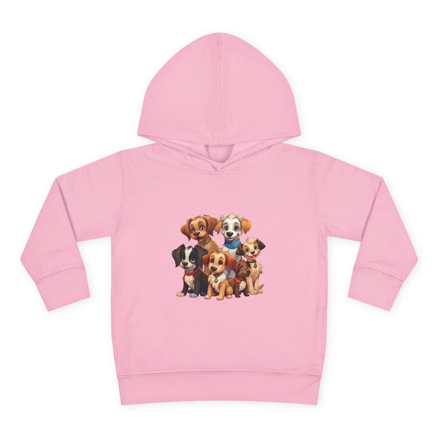 Adorable Puppy Print Toddler Hoodie, Cute Kids Fleece Pullover, Dog Lover Gift, Warm Hoodie for Boys & Girls, Pet Themed Clothes