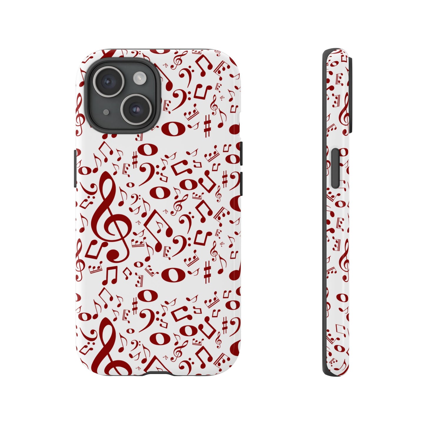 Musical Note Phone Case, Tough iPhone Cover, Gift for Musicians, Customizable, Music Lover's Accessory, Durable Phone Protection