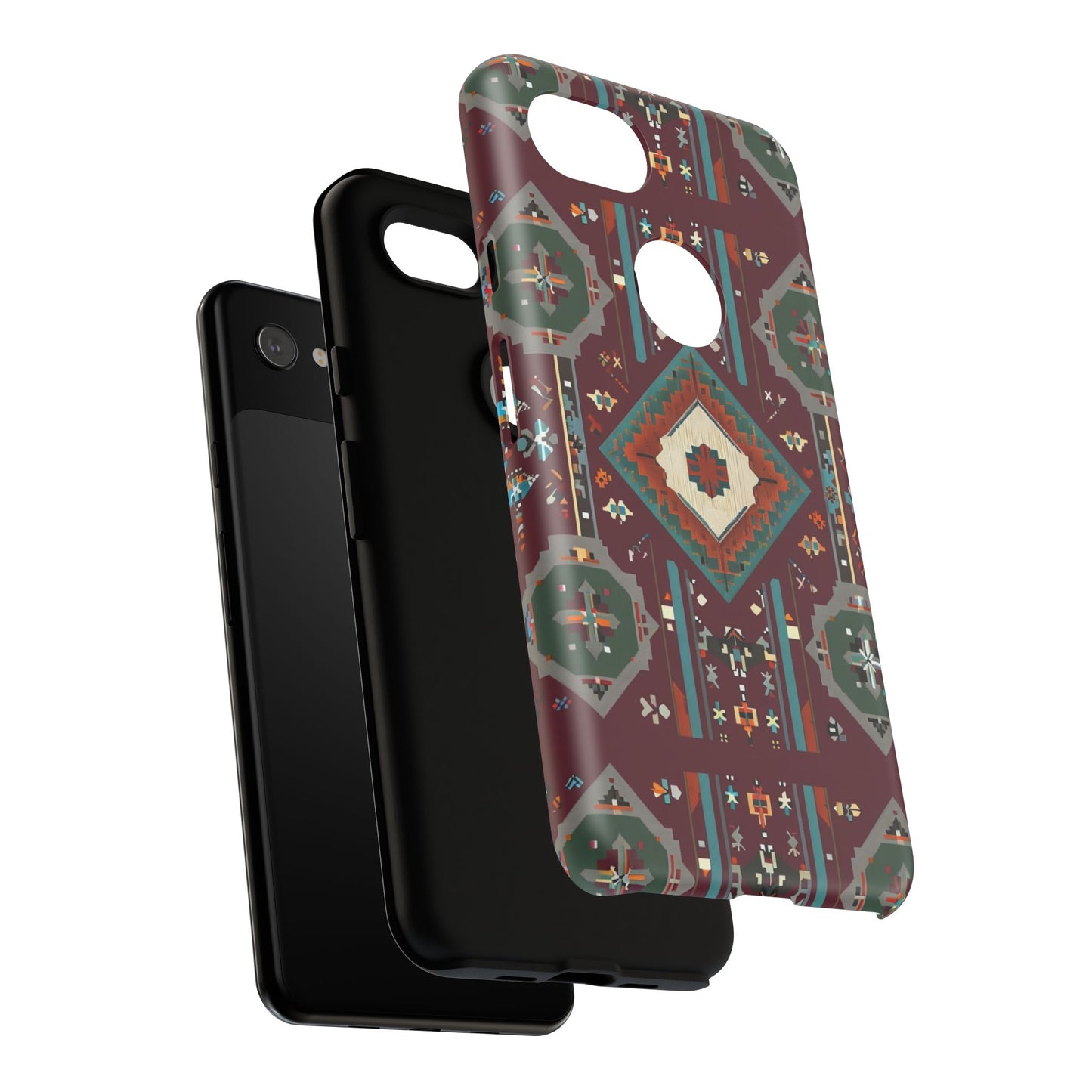 Tribal Pattern Phone Case - Boho Chic, Tough Durable Cover, Stylish Tech Accessory, Gift for Him/Her, Festival Essentials