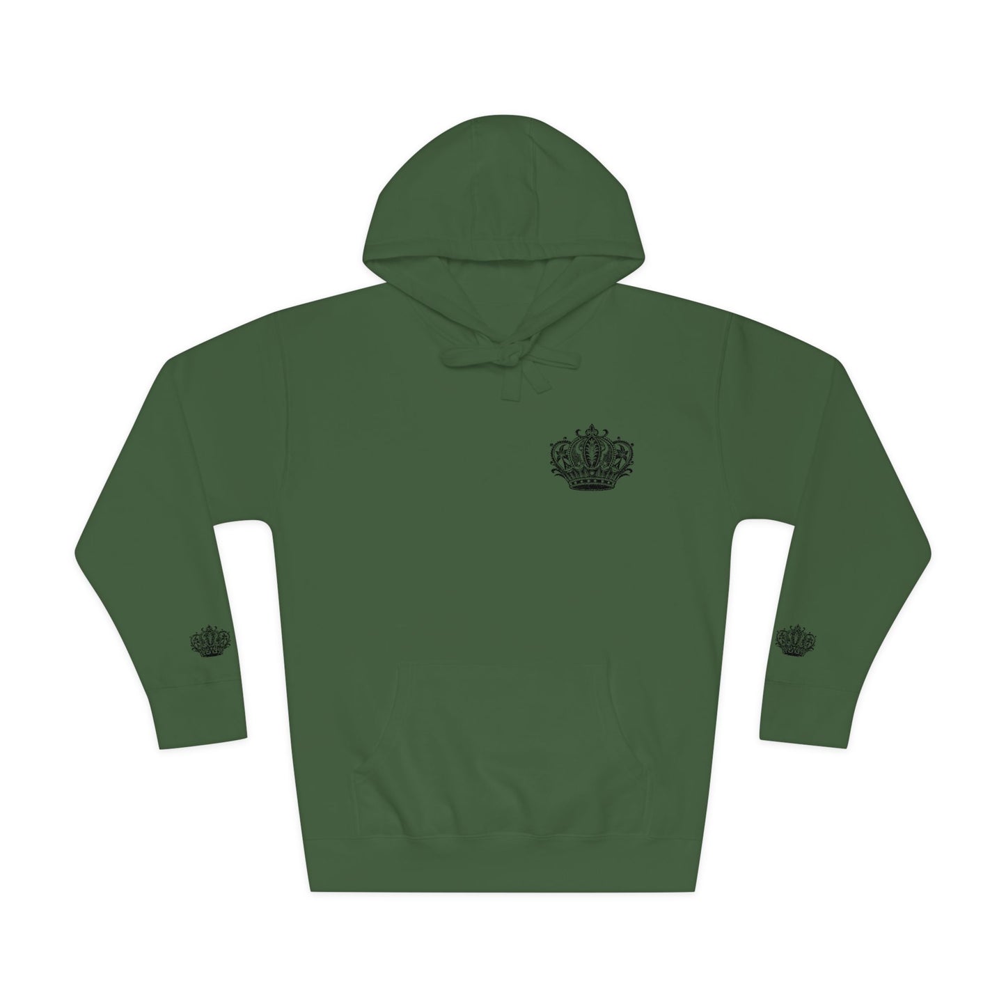 Crown Floral Unisex Fleece Hoodie | Cozy Streetwear, Perfect Gift for Him & Her, Autumn Fashion, Casual Wear, Trendy Outfit