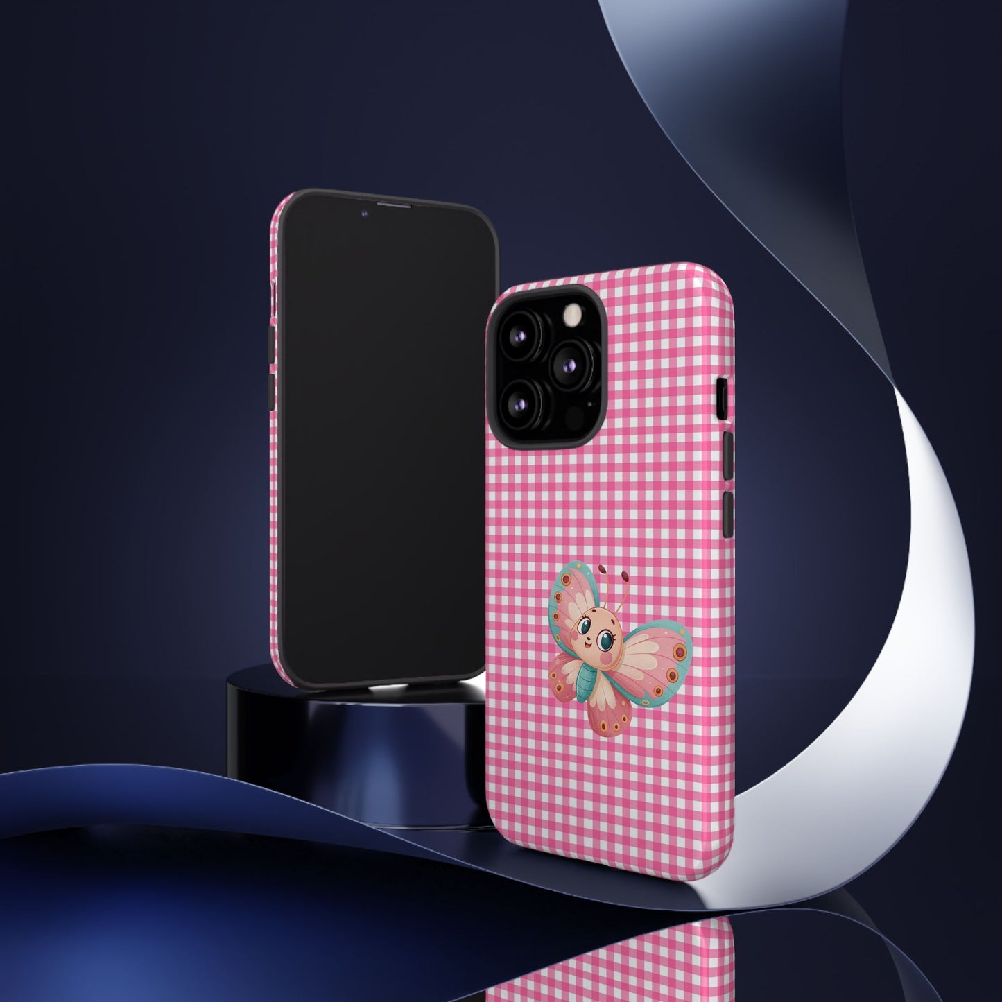 Cute Butterfly Phone Case, Tough Cases, Floral Phone Accessory, Gift for Her, Spring Fashion, Kids' Birthday Present, Pastel Aesthetic
