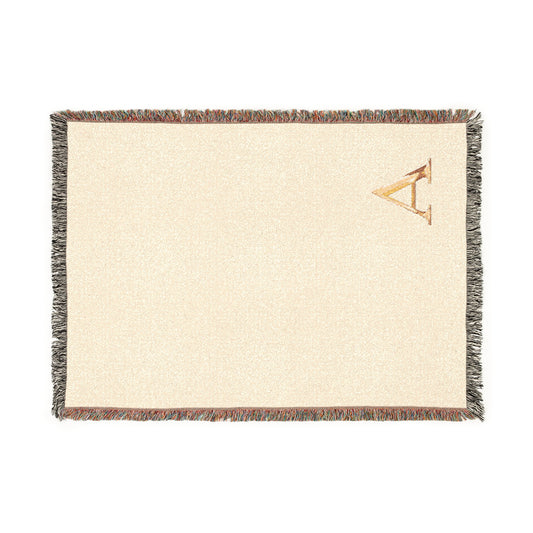 Cozy Woven Blanket - Personalized Gift Letter A