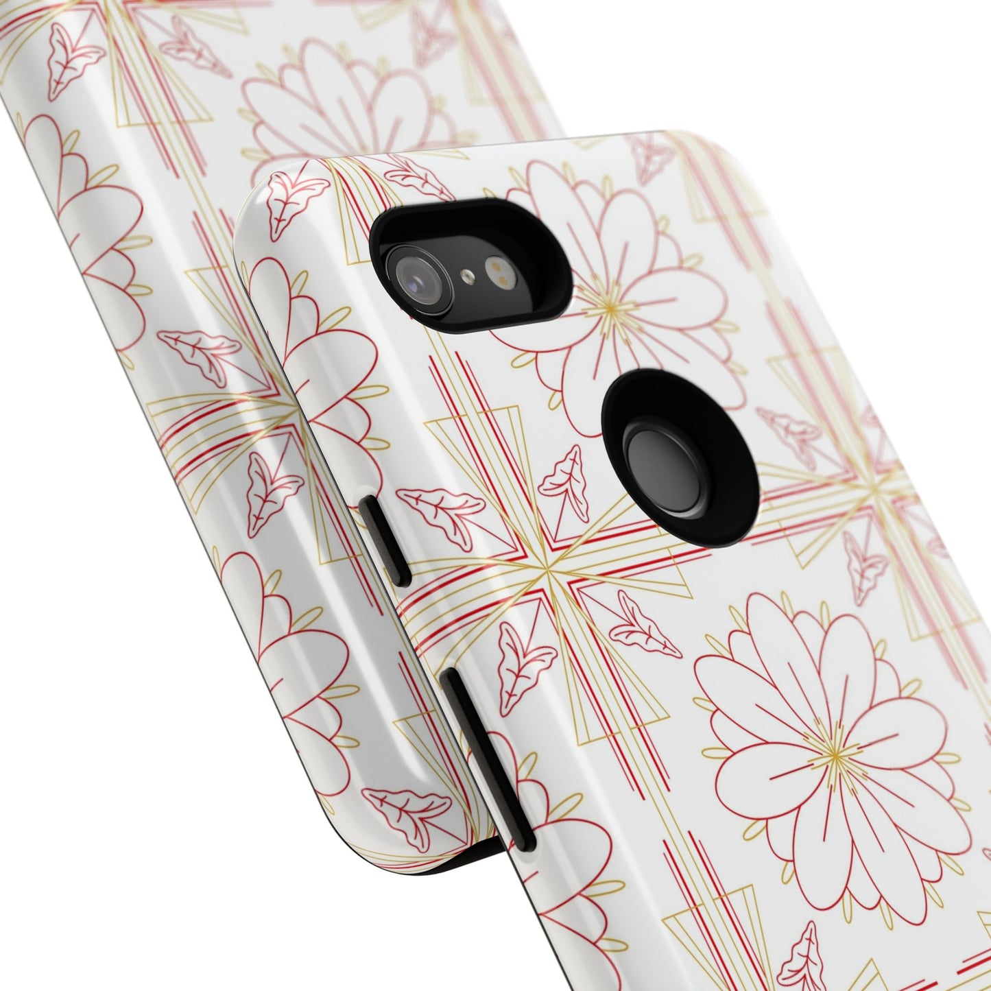 Floral Pattern Phone Case - Stylish Tough Case, Flower Design, Cute Mobile Cover, Phone Accessory, Gift for Her, Spring Style