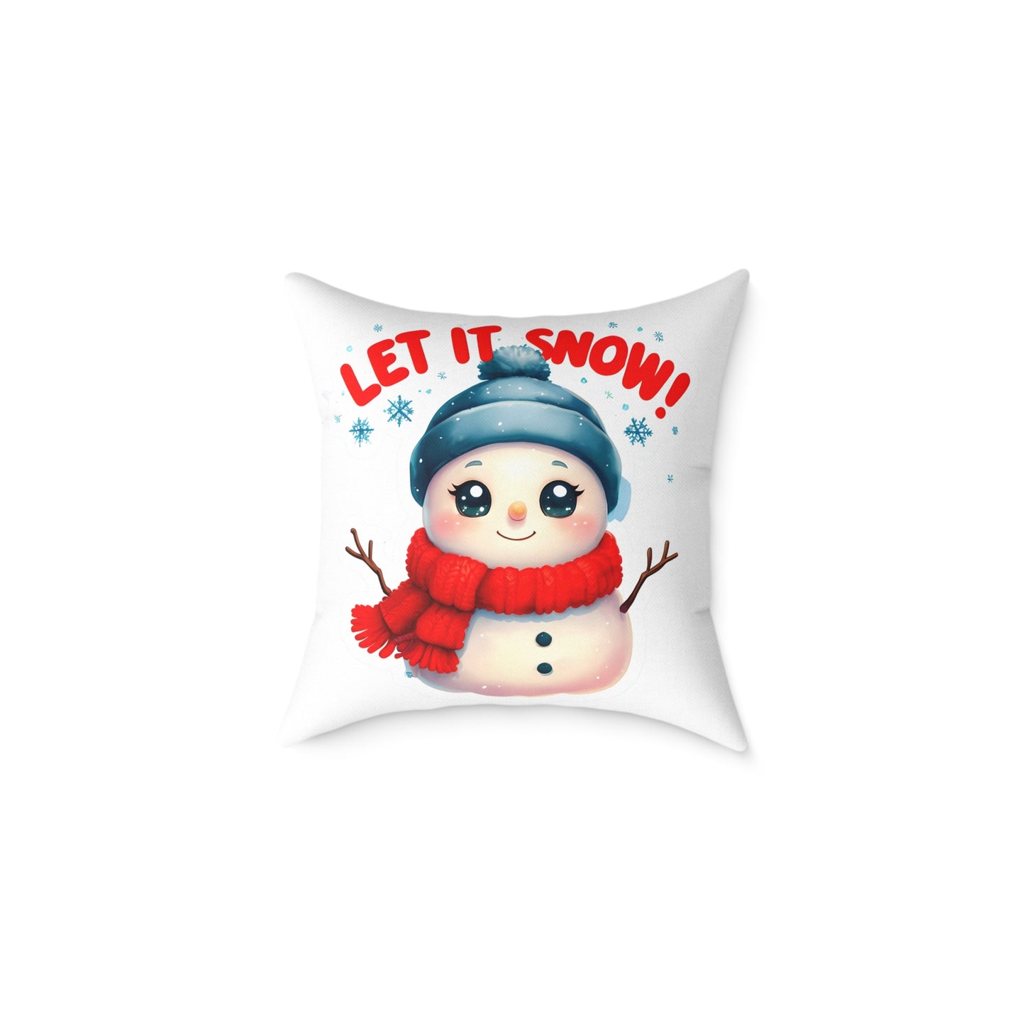 Let It Snow Snowman Pillow