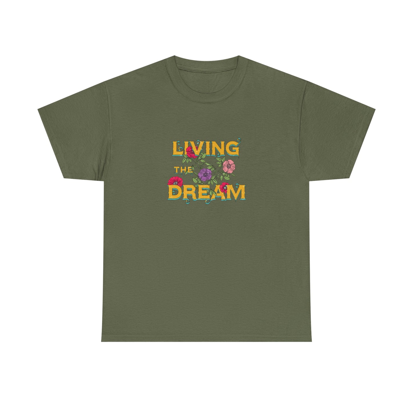 Living the Dream Floral Tee, Unisex Cotton T-Shirt, Inspirational Gift, Casual Everyday Wear, Flower Graphic Shirt, Summer Wardrobe [...]