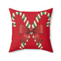 Festive Candy Cane Pillow, Cozy Holiday Decor, Christmas Decoration, Winter Home Accent, Gift for Decor Lovers, Seasonal Pillow