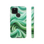 Stylish Phone Case, Tough Case, Green Abstract Design, Cell Phone Cover, Unique Gift, Trendy Accessory