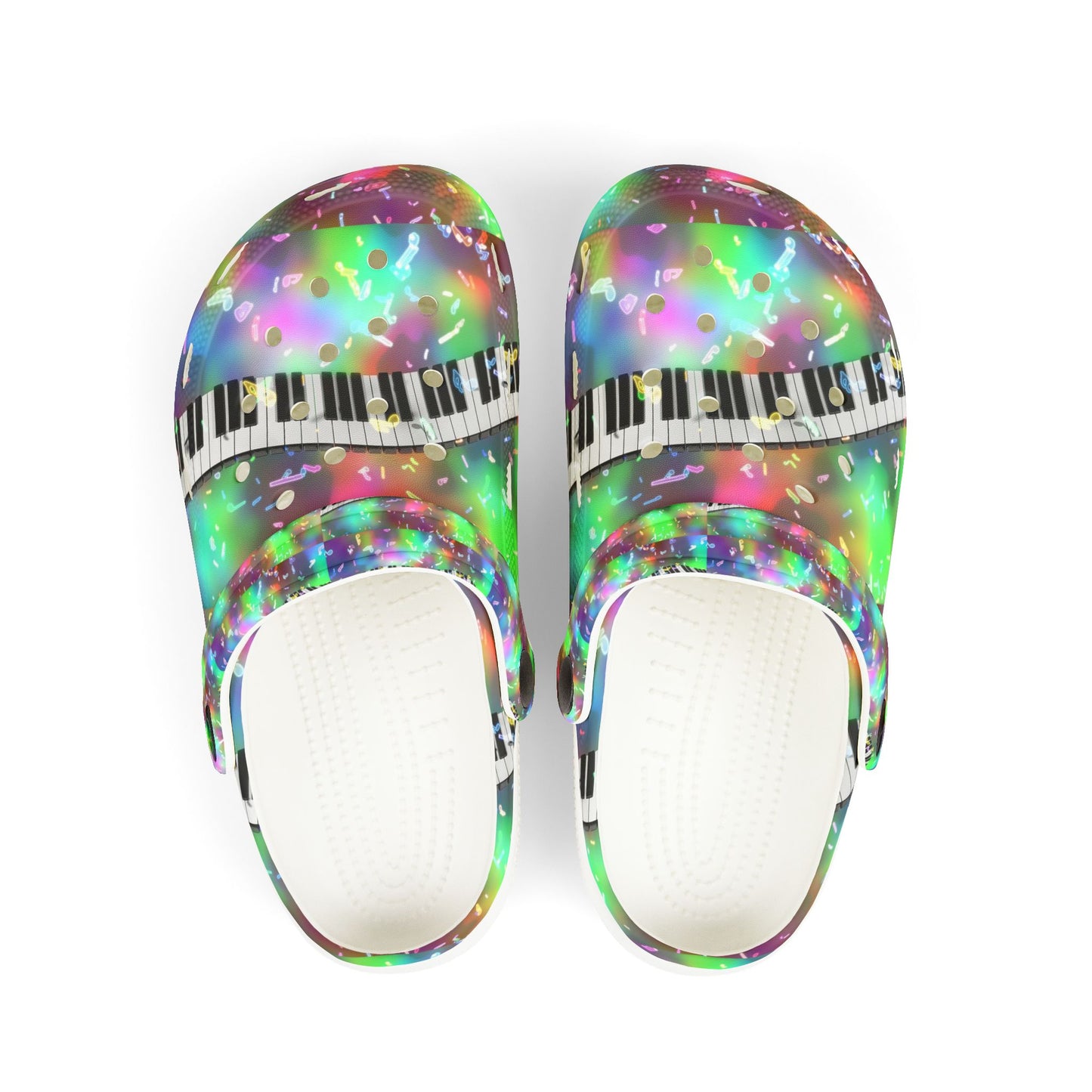 Colorful Musical Kid's EVA Foam Clogs - Bright, Fun, and Comfortable Footwear for Playtime, Summer Fun, and Music-Lover Gifts