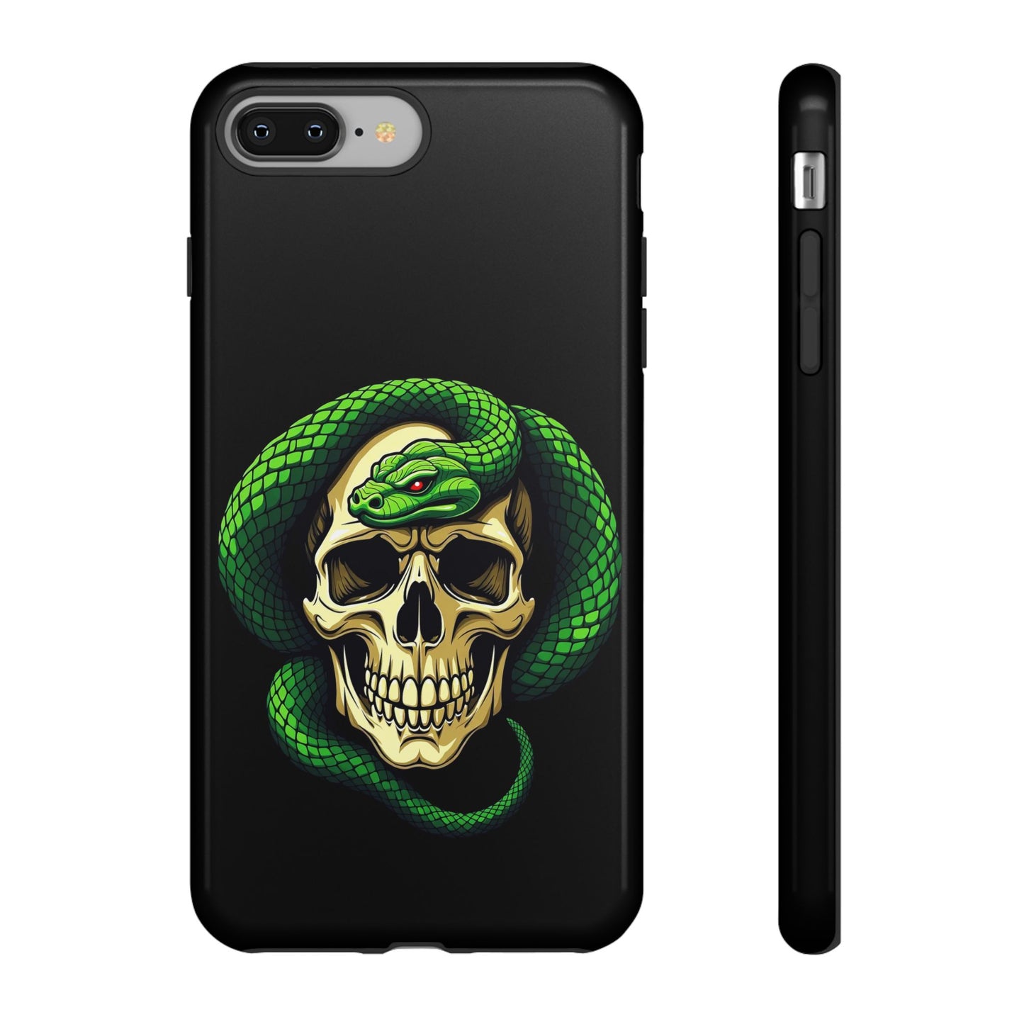 Skull & Snake Phone Case | Tough Cases, Protective Cover, Edgy Phone Accessories, Gothic Gift, Halloween Decor