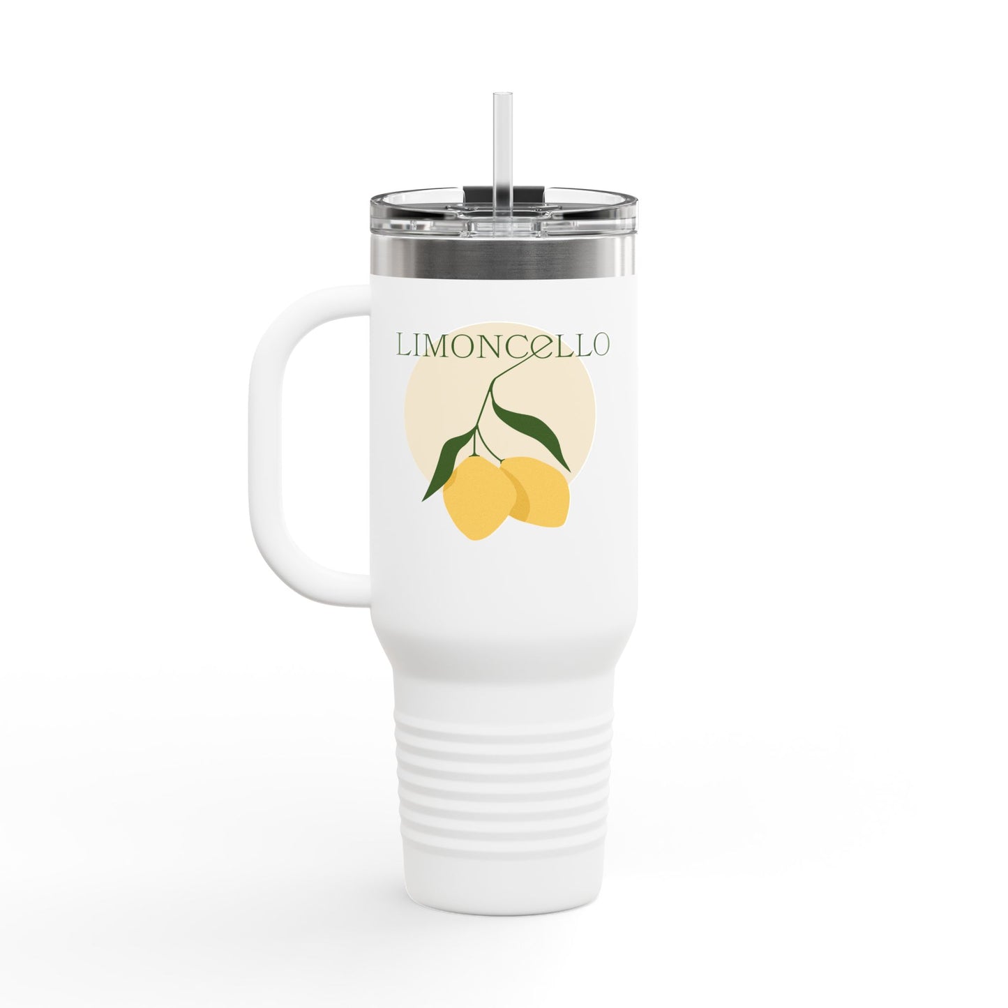 Limoncello Insulated Travel Mug, 40oz - Perfect for Road Trips, Summer Picnics, Camping, and Gift Ideas, Travel Mug for Lemon Lovers
