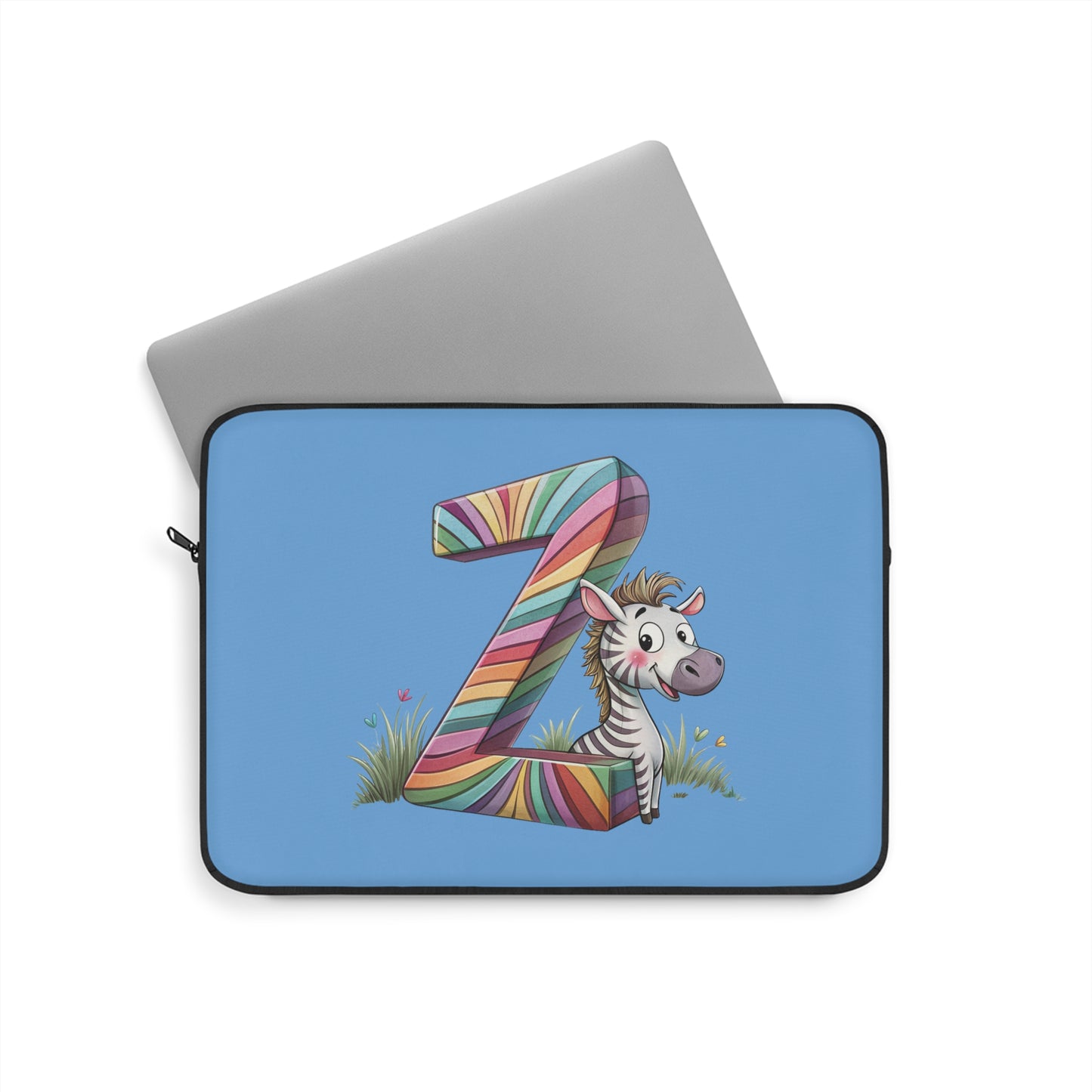 Colorful Zebra Laptop Sleeve for Kids, Personalized Tech Case, Fun Animal Design, Cute Gift for Students, Back to School Essentials, [...]