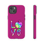 Colorful Love Phone Case, Tough Cases for iPhone, Cute Phone Accessory, Gift for Her, Summer Vibe Phone Cover
