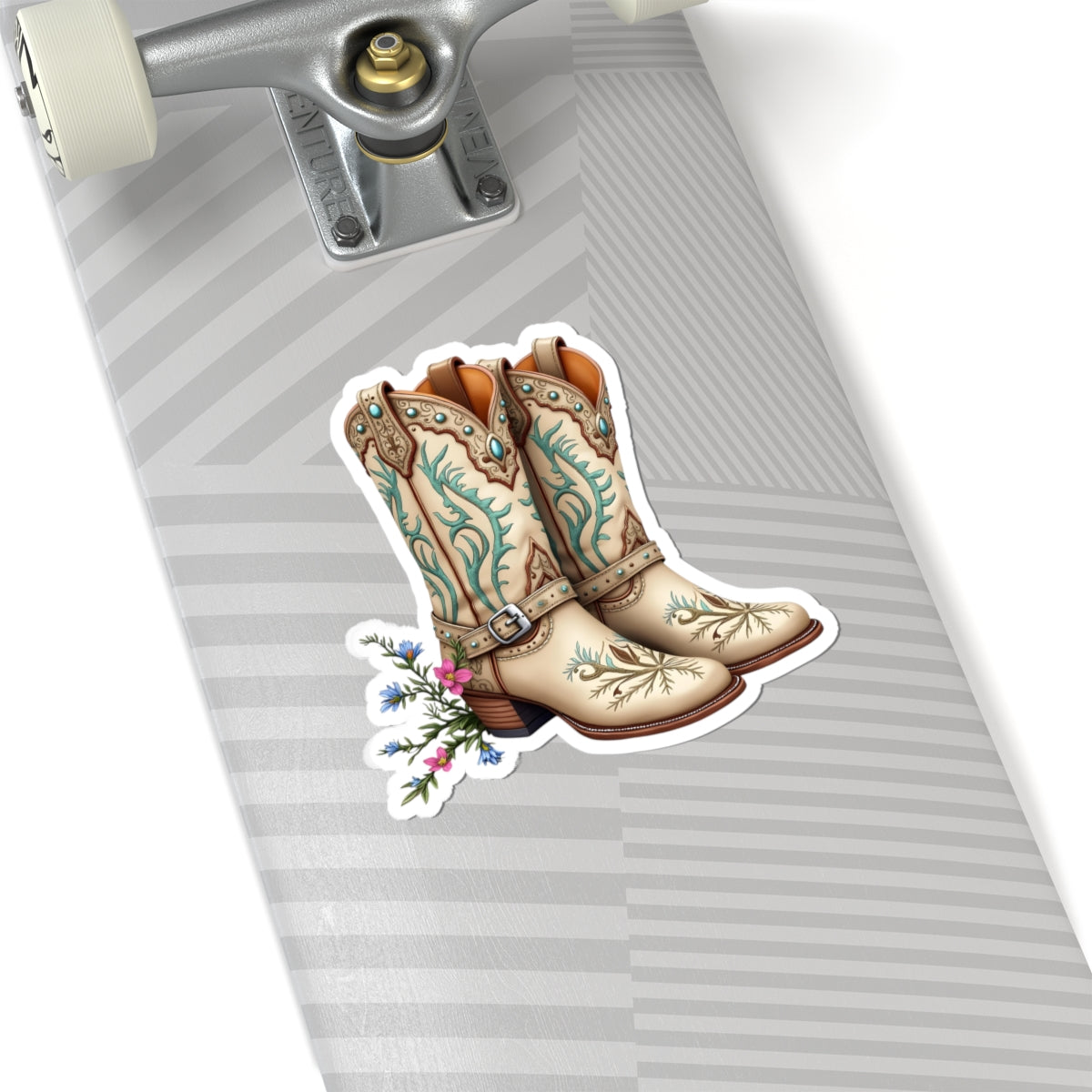 Cowboy Boot Kiss-Cut Stickers - Western Decor, Cute Gifts for Country Lovers, Laptop Stickers, Phone Case Accessories