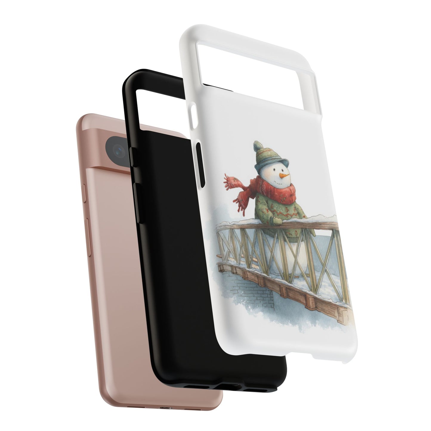 Snowman Phone Case – Winter Holiday Gift, Cute Snowman Design, Winter Accessories, Protective Phone Case, Unique Christmas Present