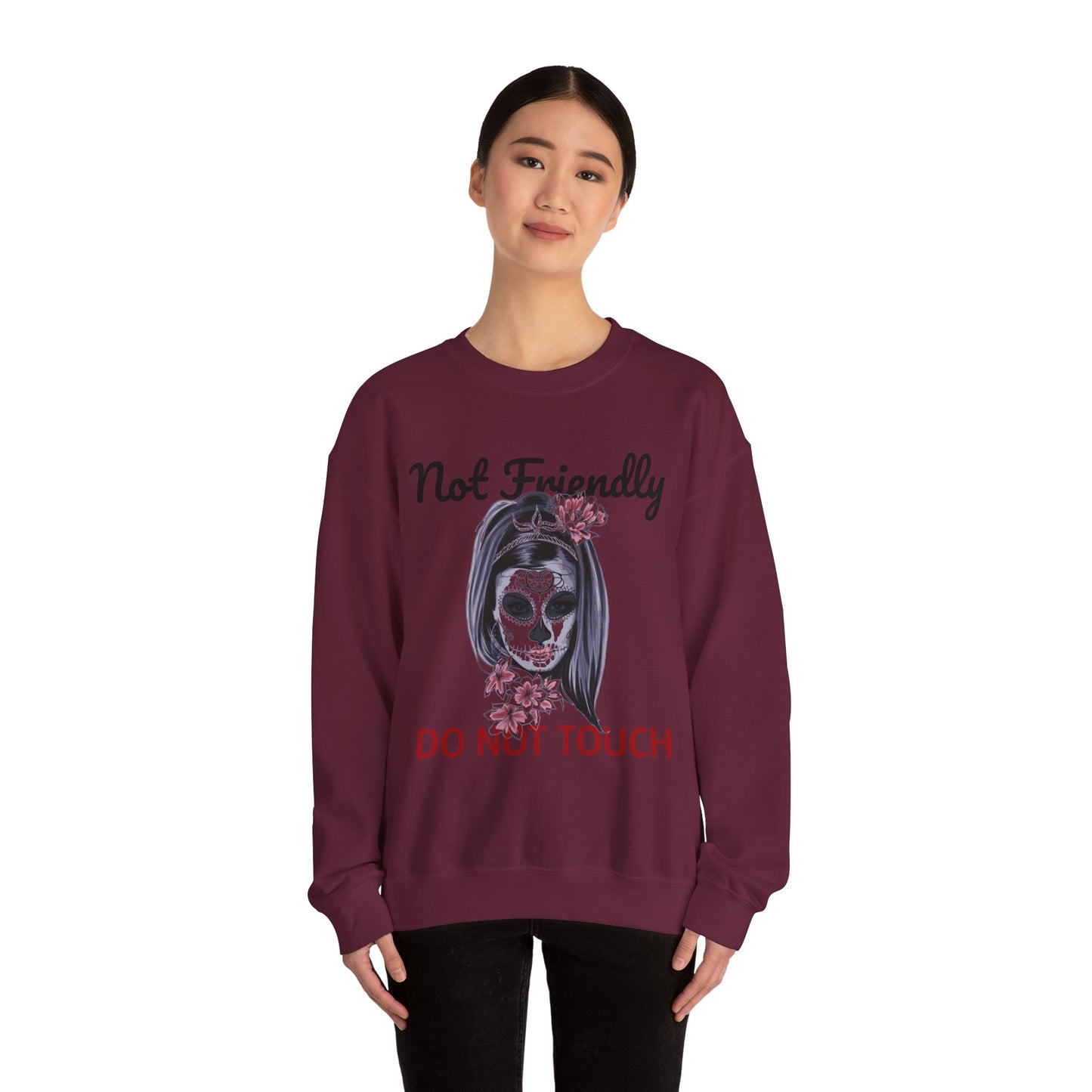 Edgy Skull Graphic Crewneck Sweatshirt | Halloween Gift, Casual Wear, Unisex Apparel, Cozy Sweatshirt, Unique Graphic Design