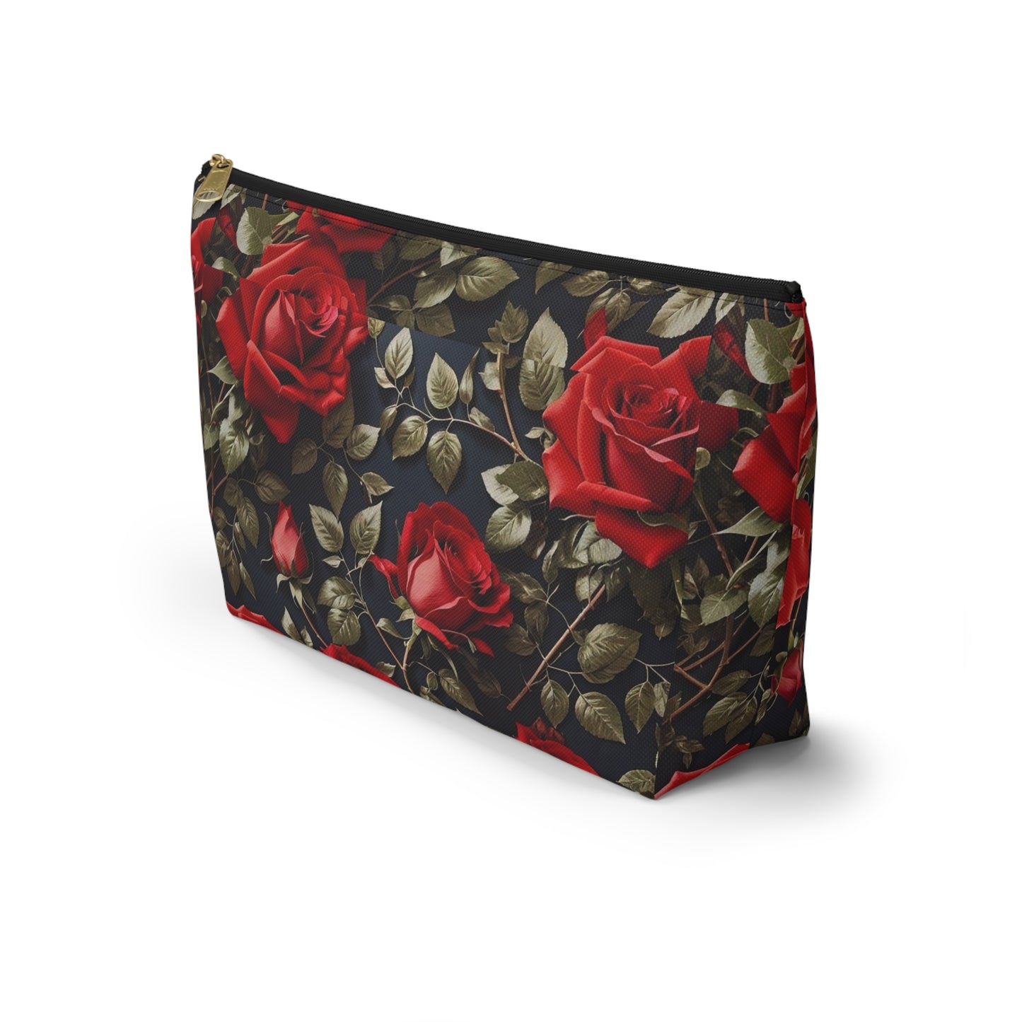 Elegant Floral Accessory Pouch | Makeup Bag, Travel Organizer, Gift for Her, Rose Design, Toiletry Case, Cosmetic Pouch