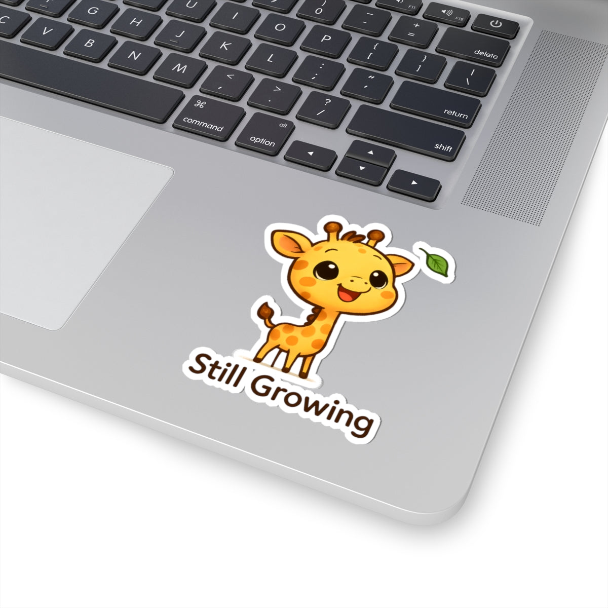 Still Growing Giraffe Sticker — Cute Kids Laptop Decal