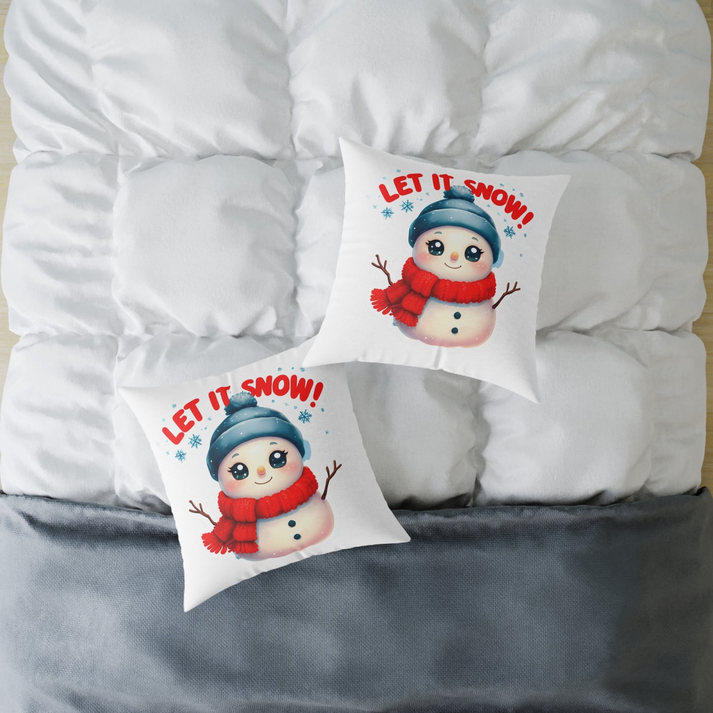 Let It Snow Snowman Pillow