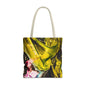 Vibrant Abstract Art Tote Bag, Colorful Reusable Shopper