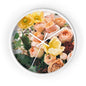 Floral Wall Clock - Elegant Home Decor, Flower Decor, Gift for Flower Lovers